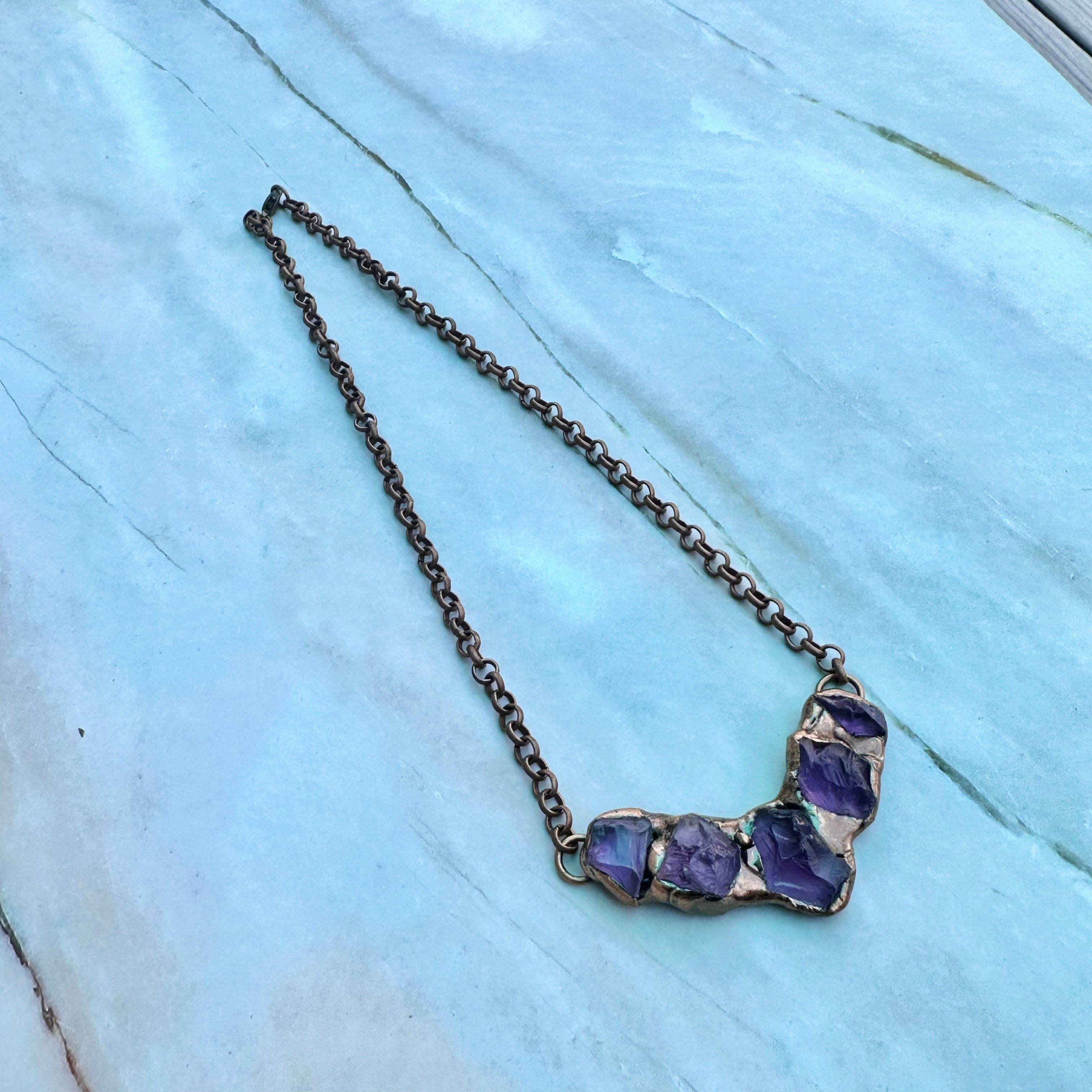Rustic Amethyst Necklace