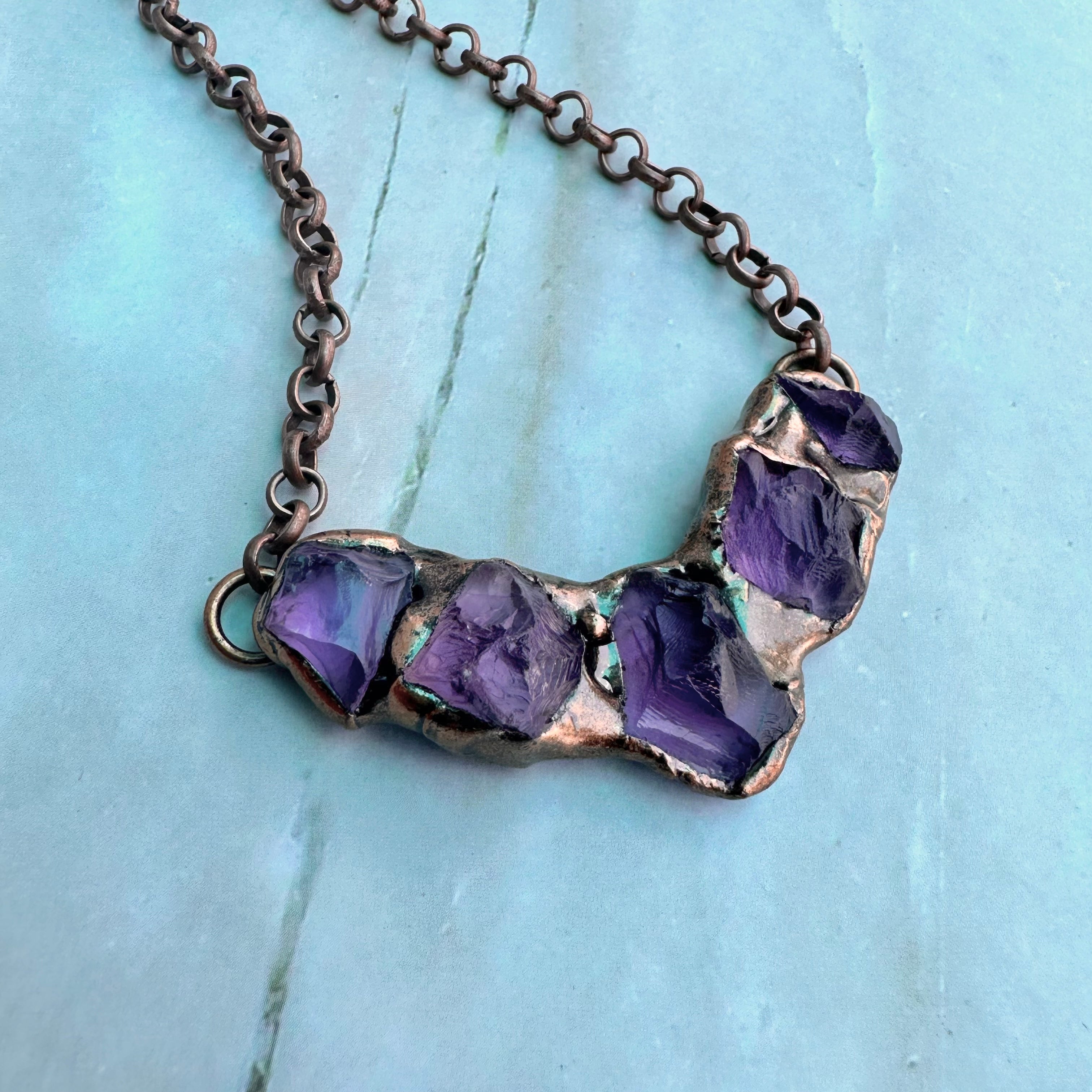 Rustic Amethyst Necklace