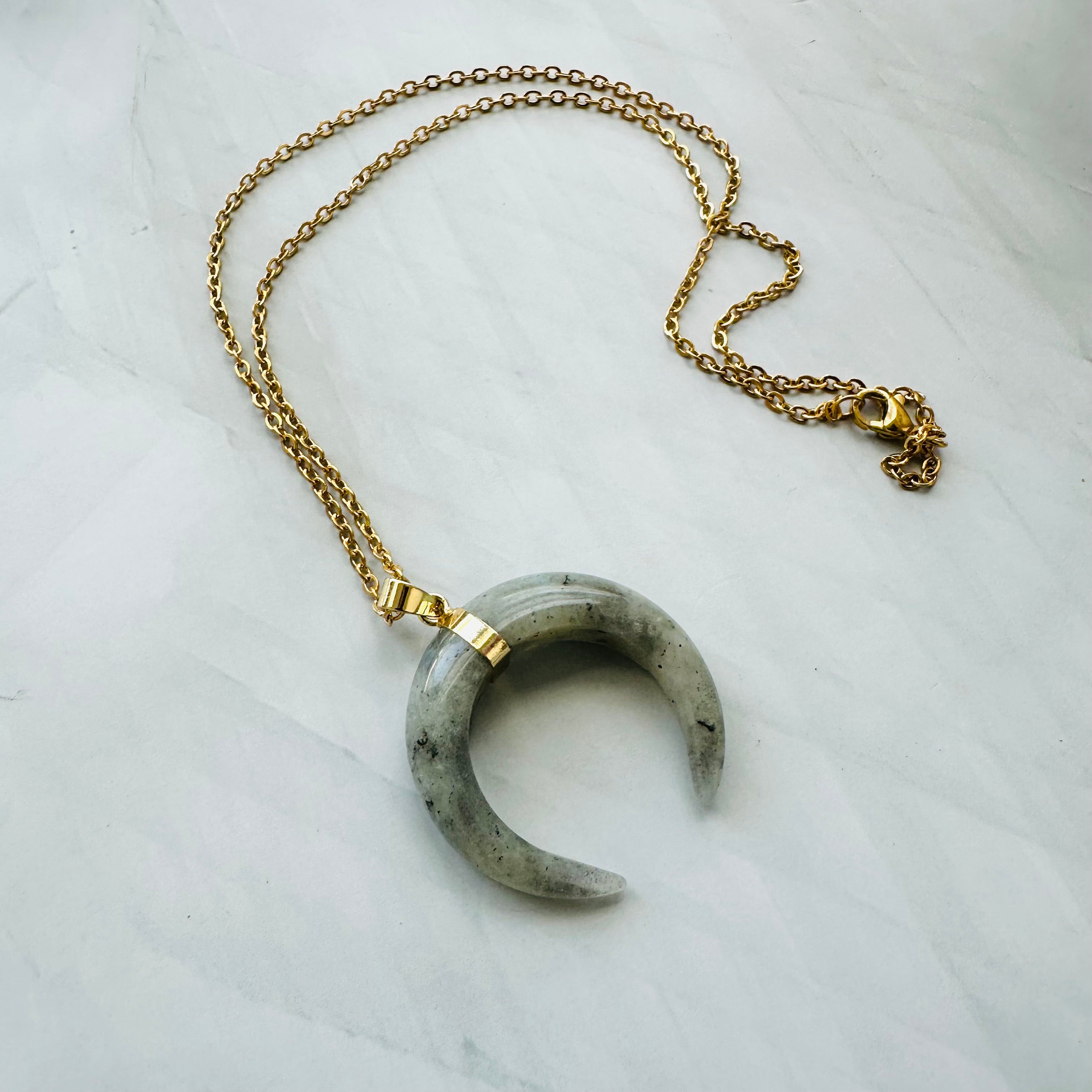 Crescent Labradorite Necklace