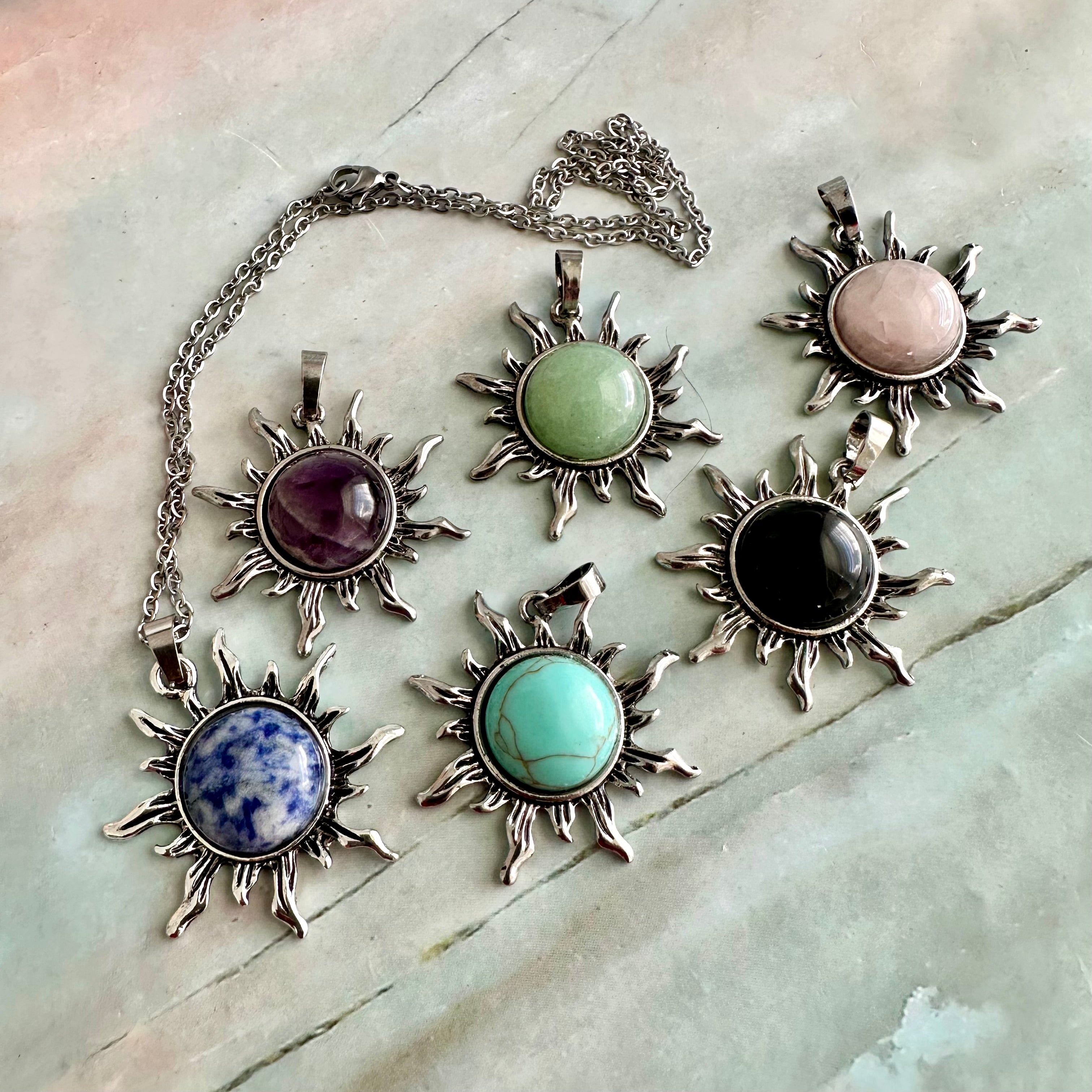 Sunburst Stone Necklace
