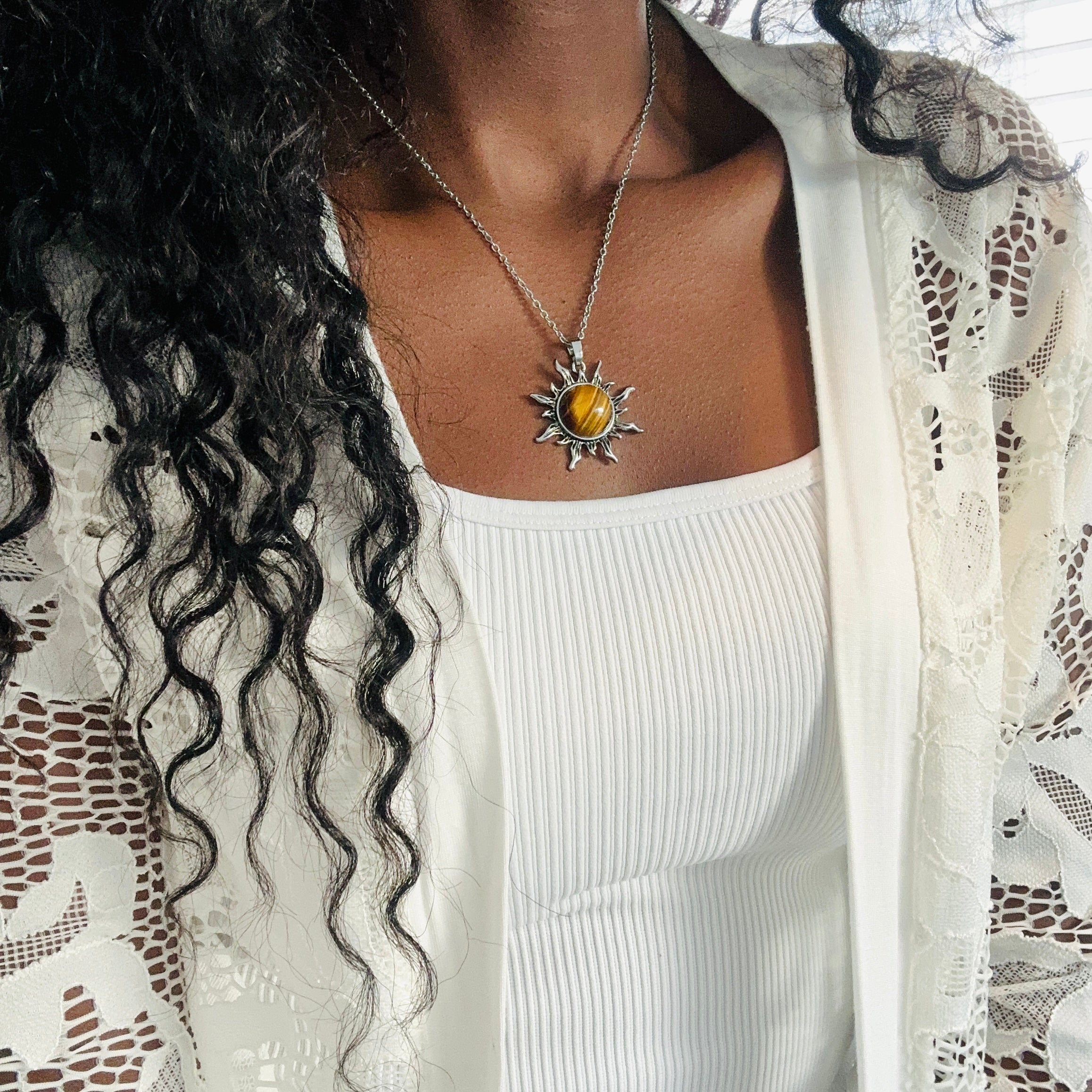 Sunburst Stone Necklace