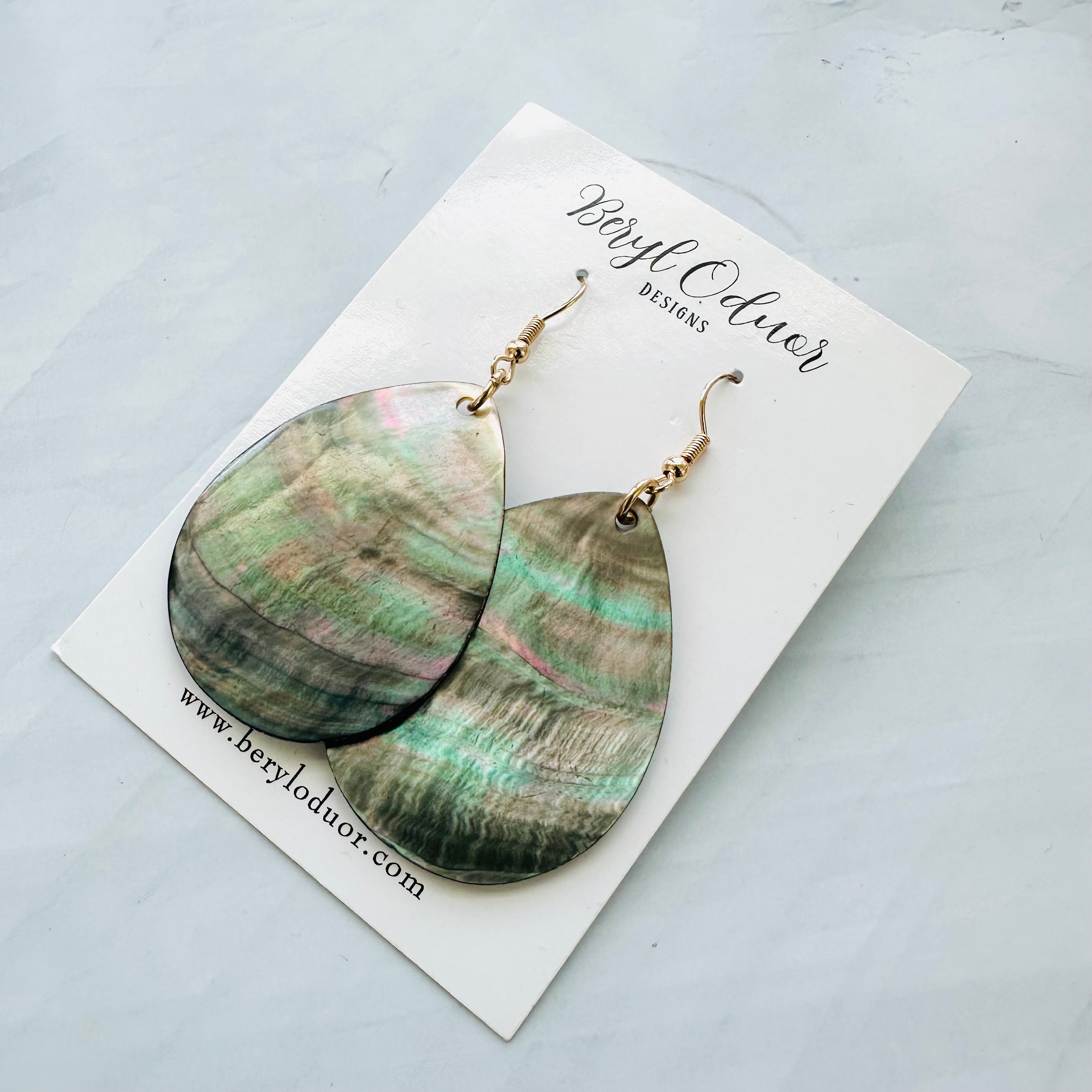Teardrop Shell Earrings