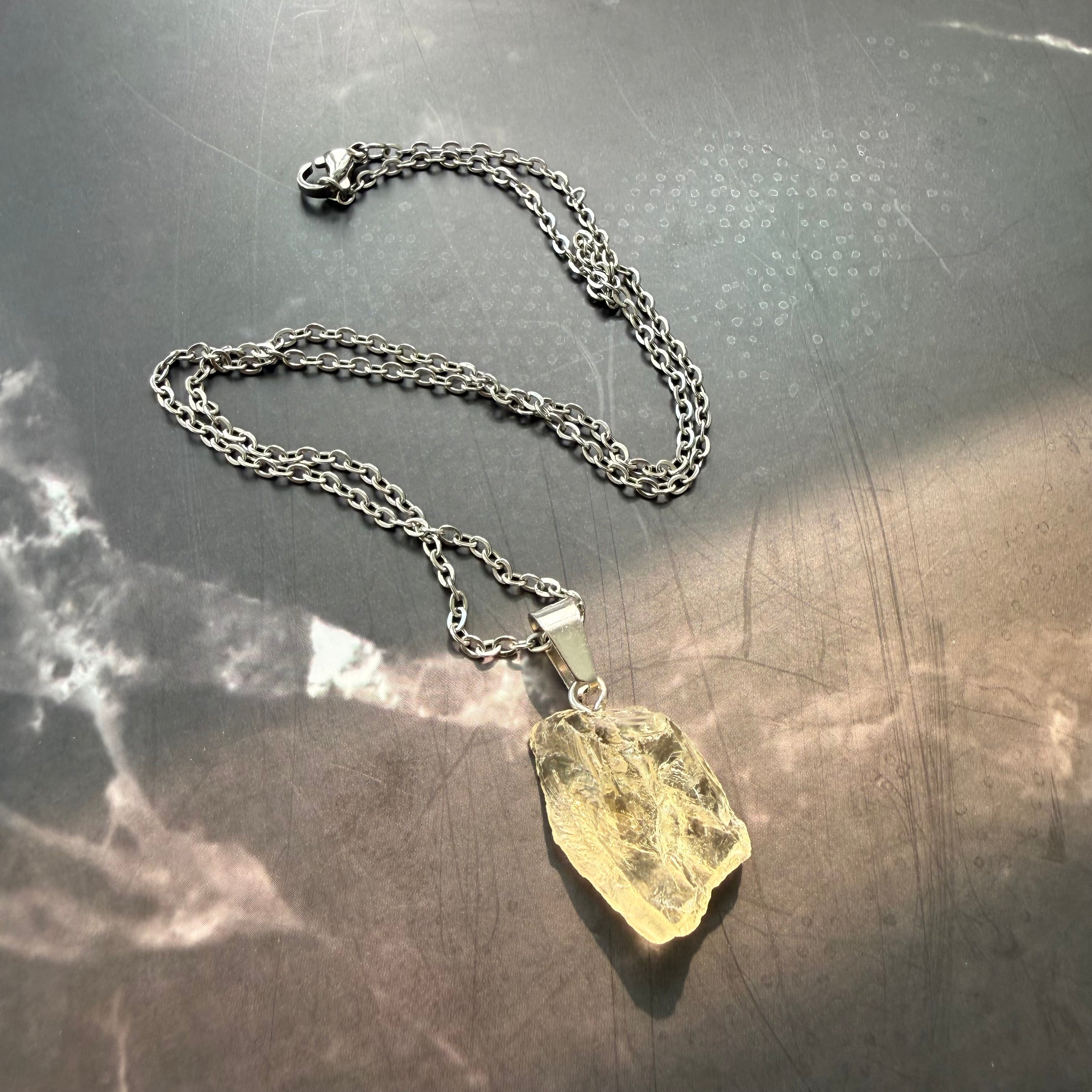 Rough Citrine Necklace