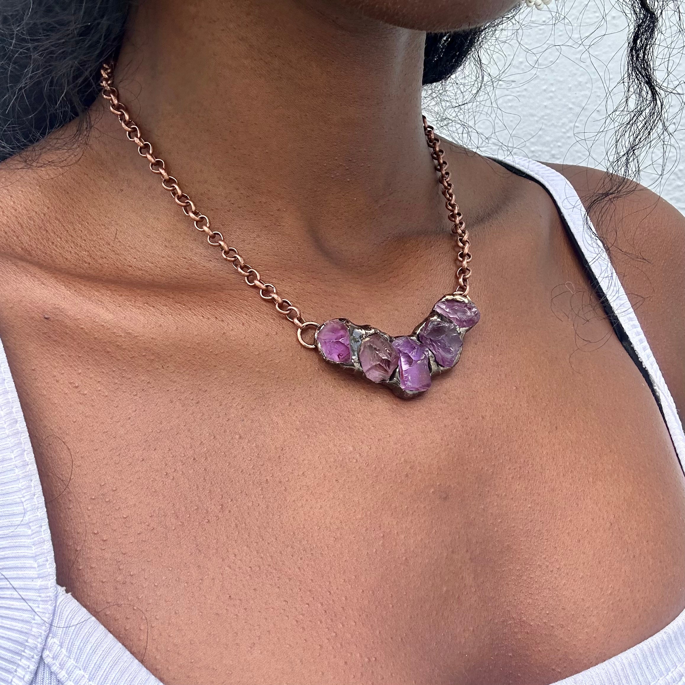 Rustic Amethyst Necklace