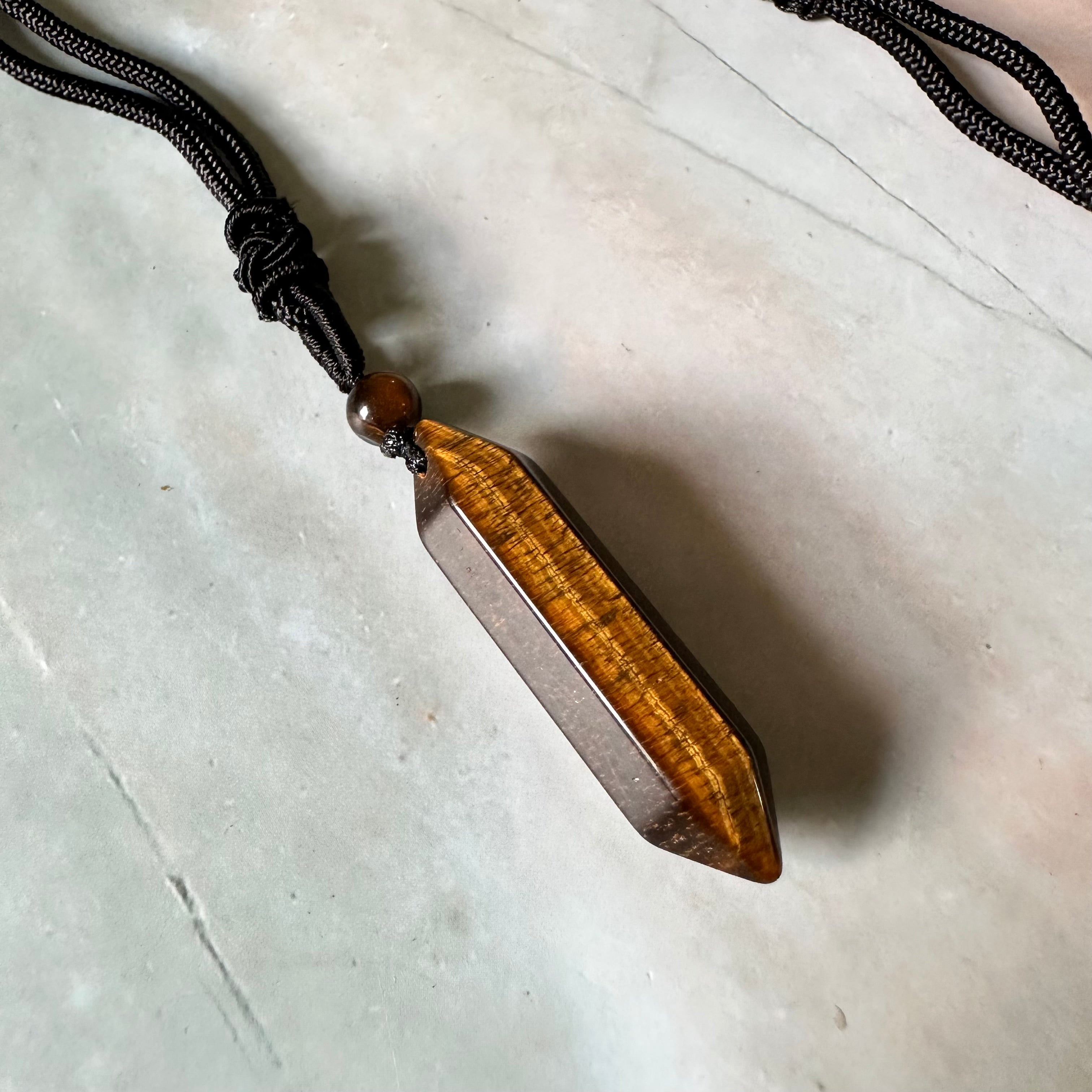 Tiger’s Eye Rope Necklace