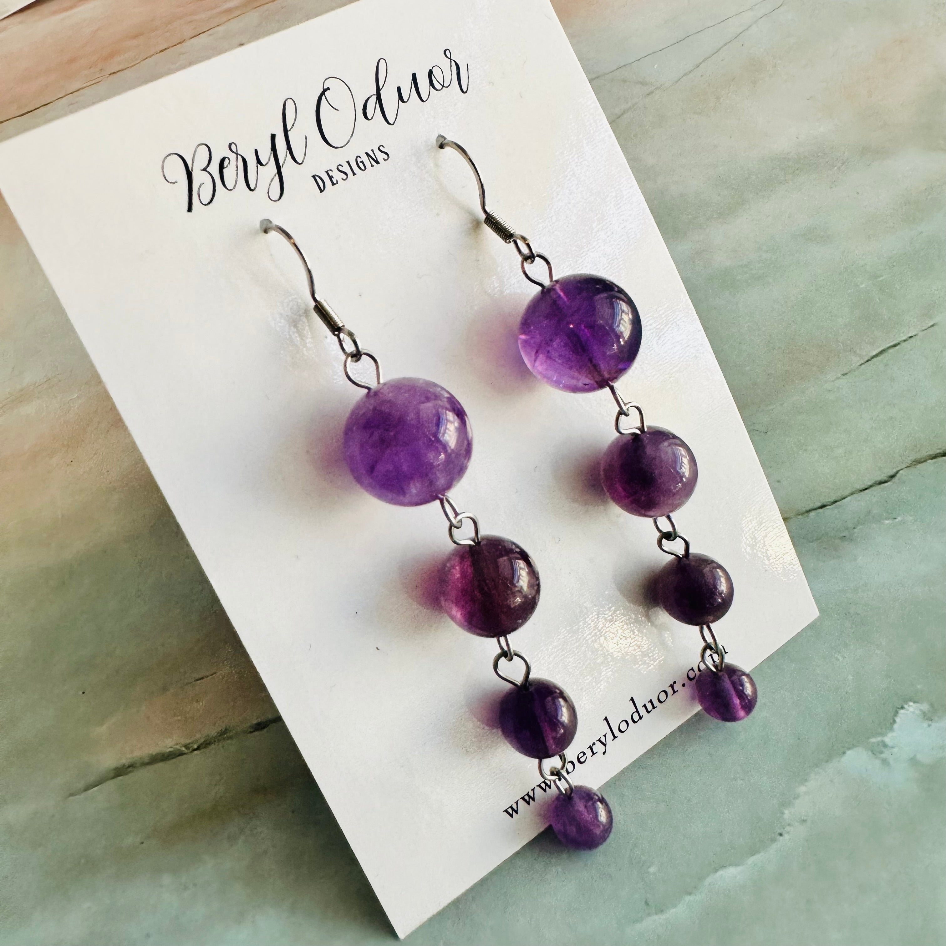 Amethyst Cascade Earrings