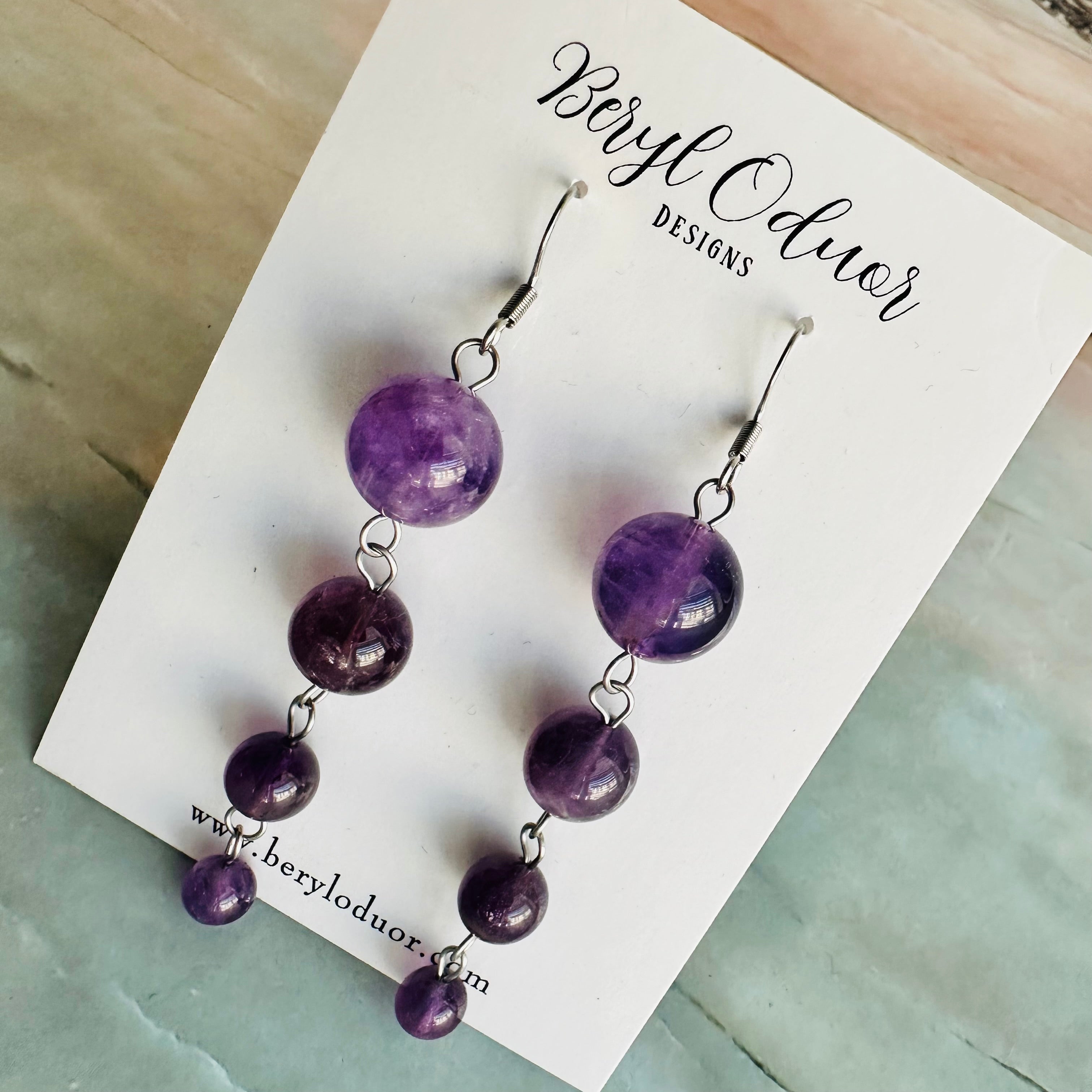 Amethyst Cascade Earrings