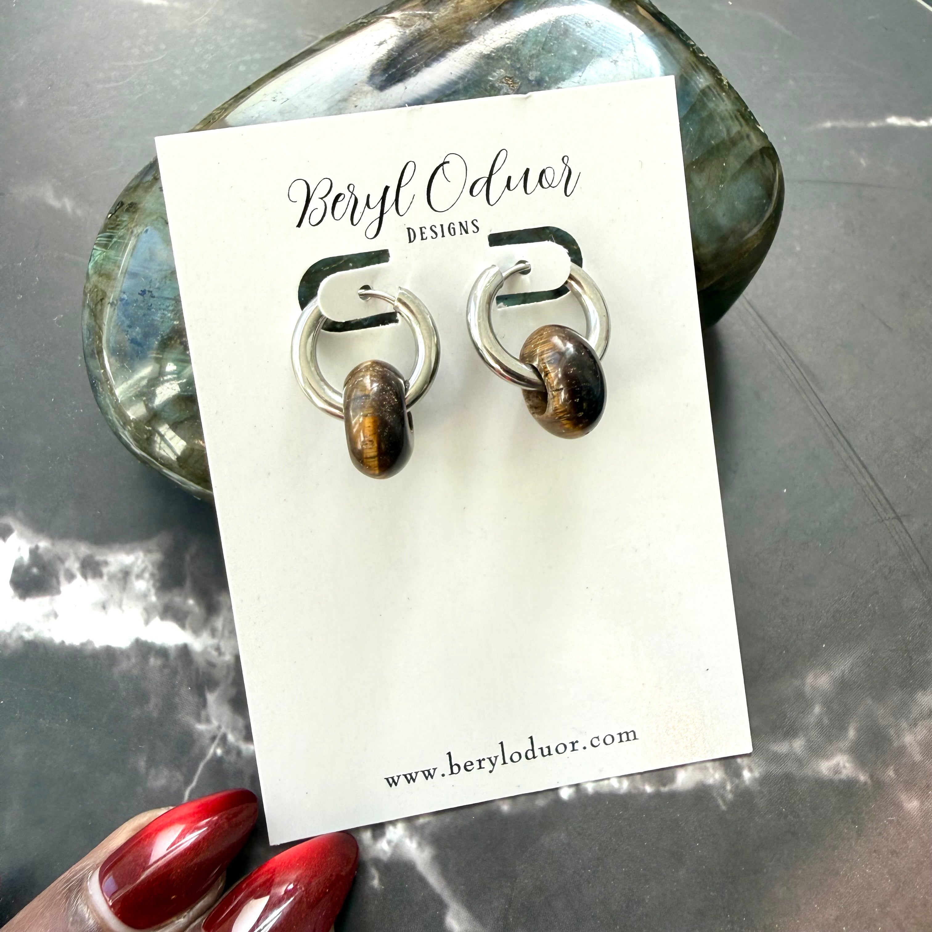 Gemstone Hoops