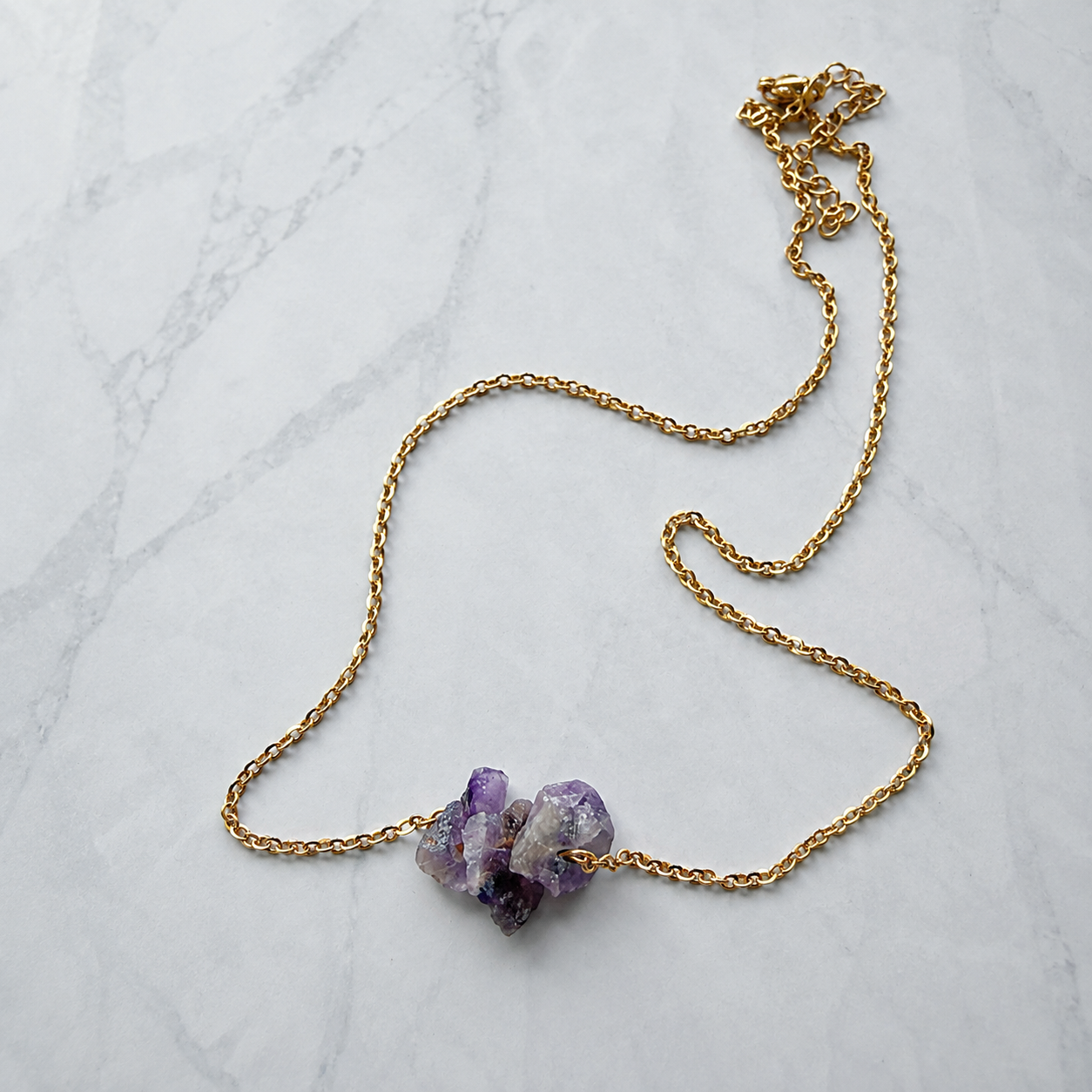 Raw Amethsyt Necklace