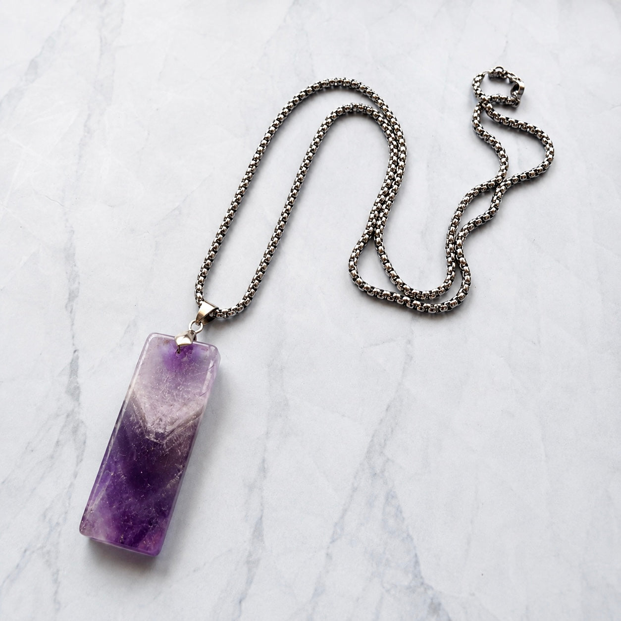 Amethyst Column Necklace
