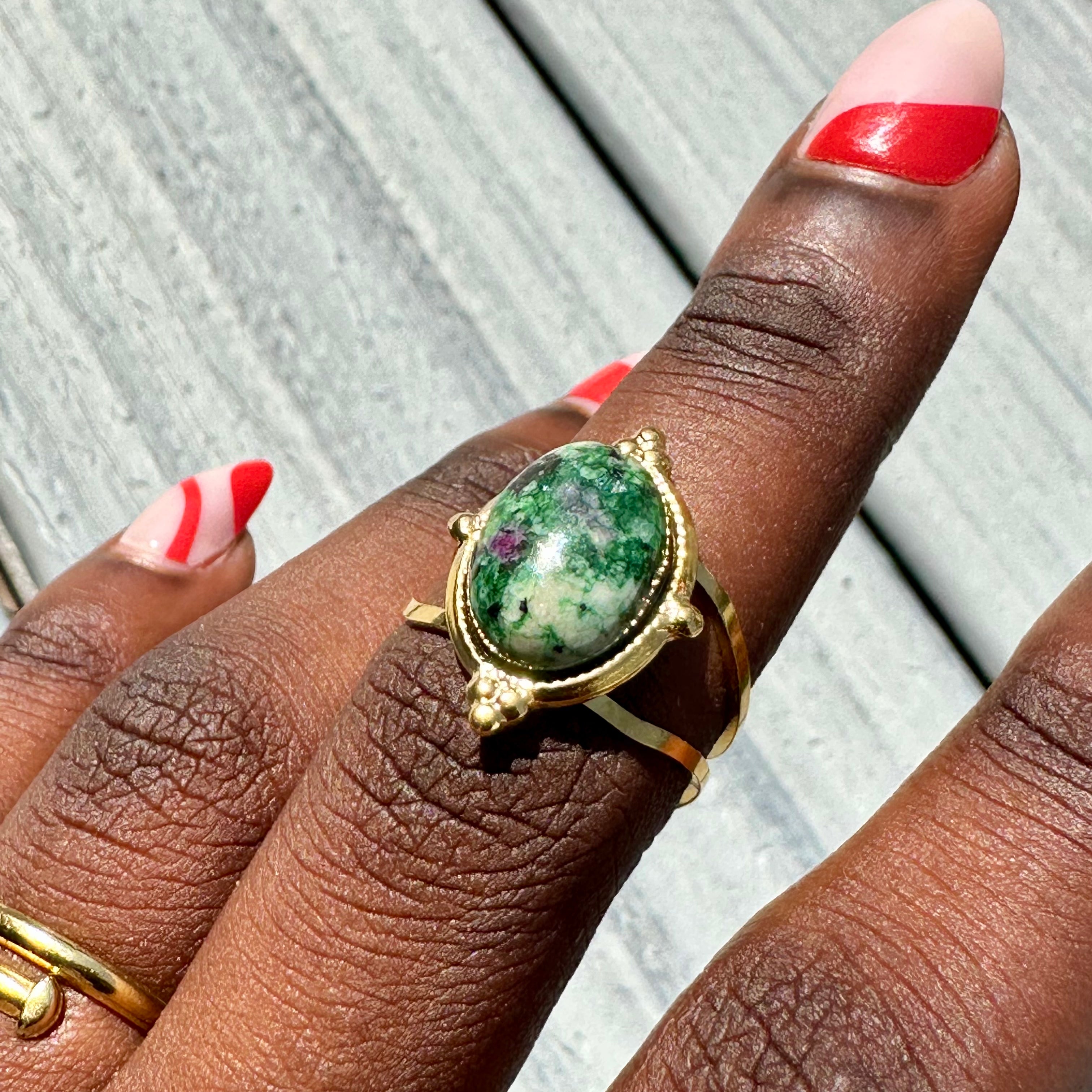 Ruby Zoisite Ring