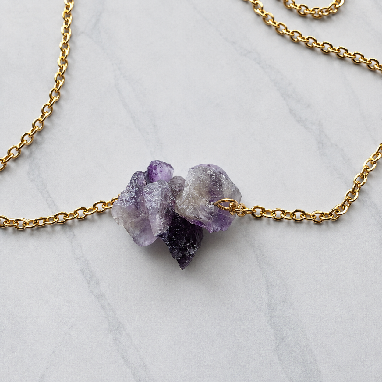 Raw Amethsyt Necklace