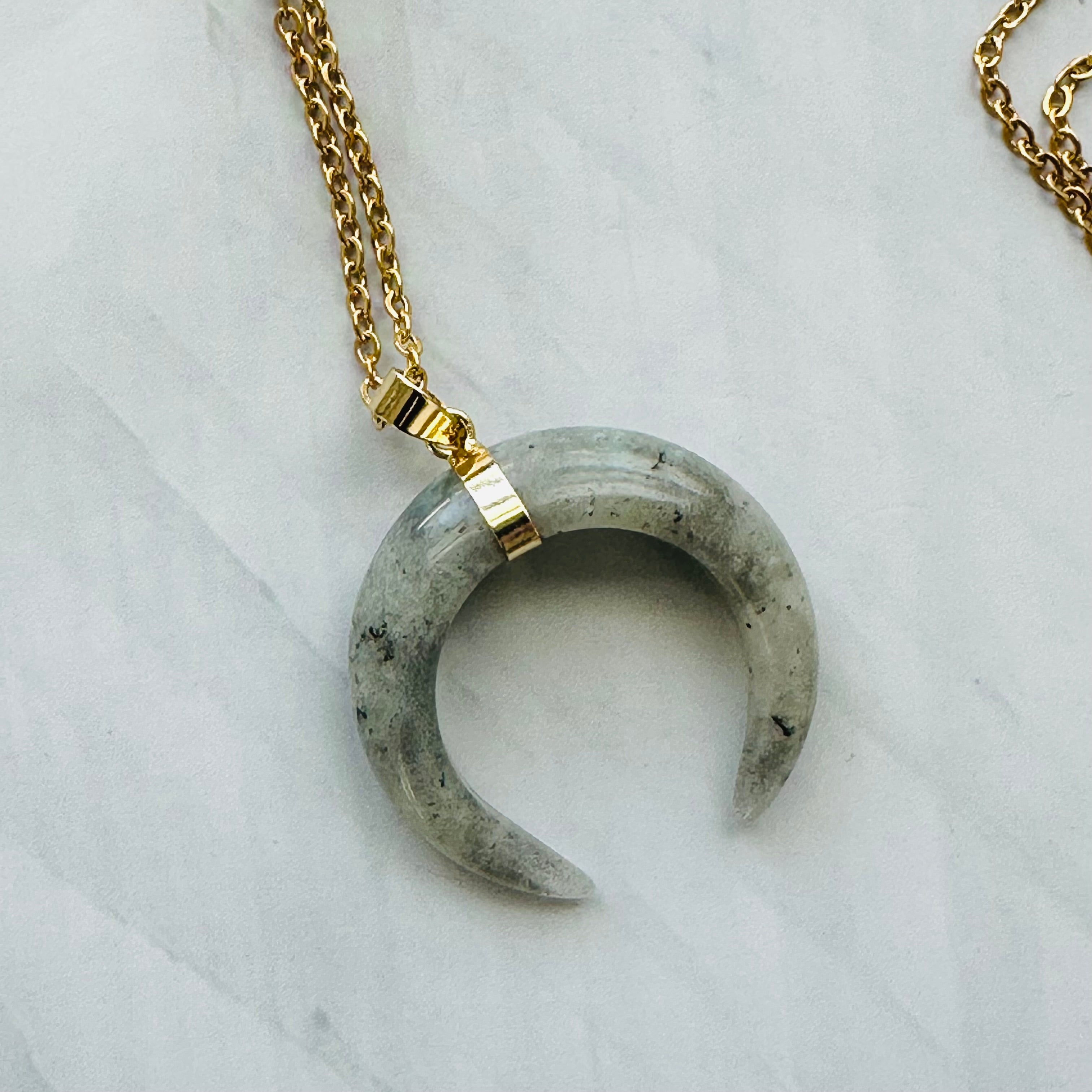 Crescent Labradorite Necklace