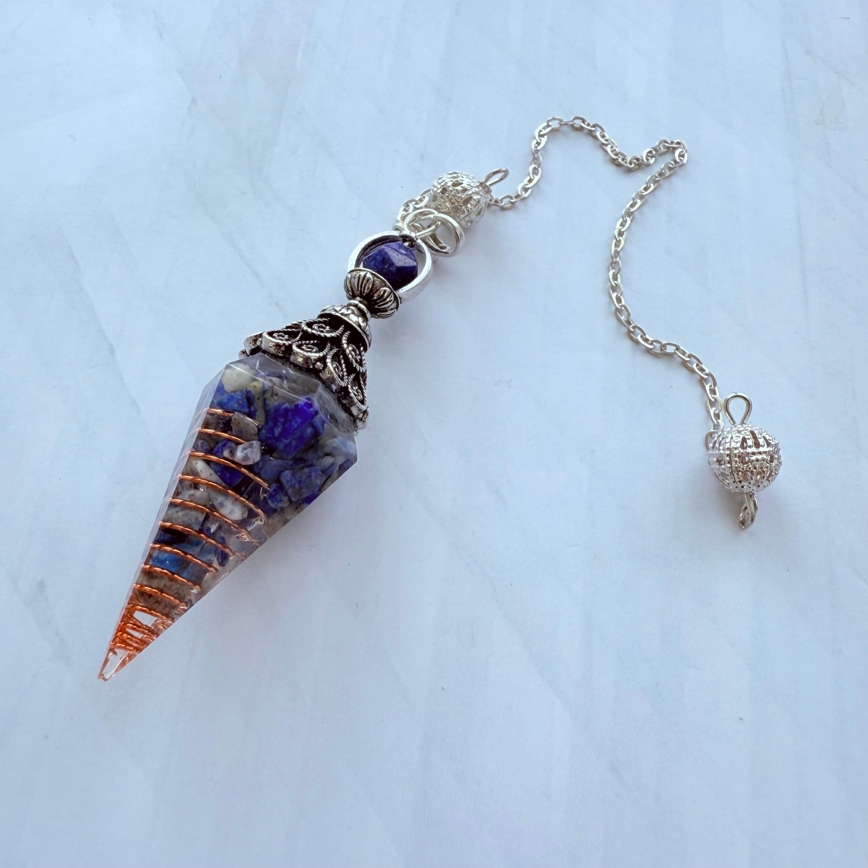 Lapis Orgonite Pendulum