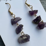 Tiered Amethyst Earrings