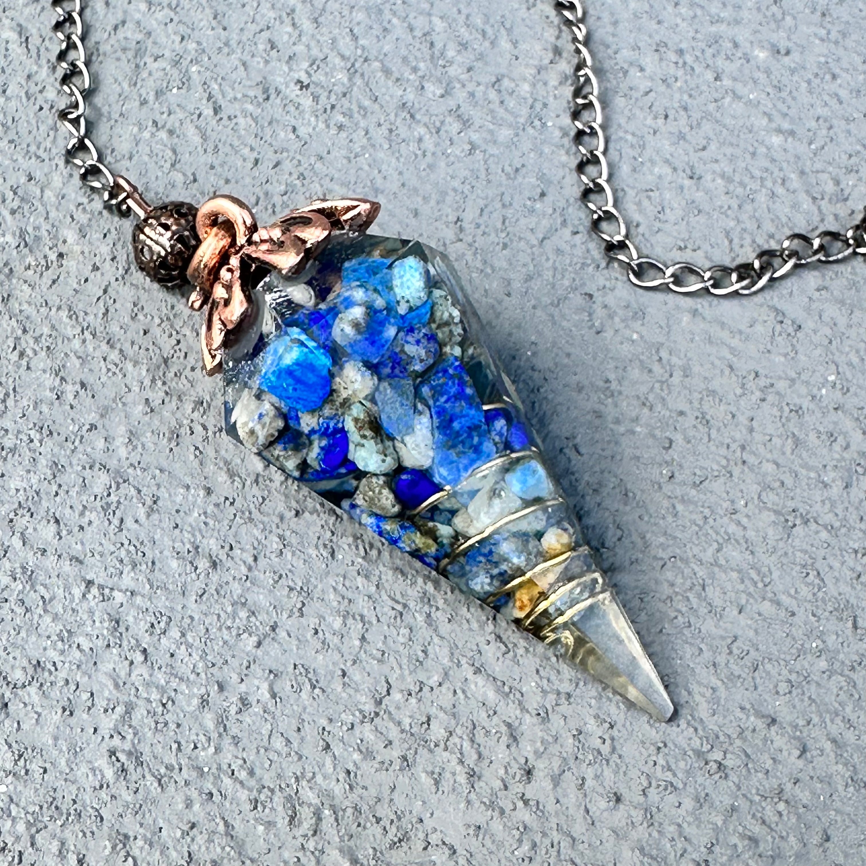 Lapis Orgonite Pendulum