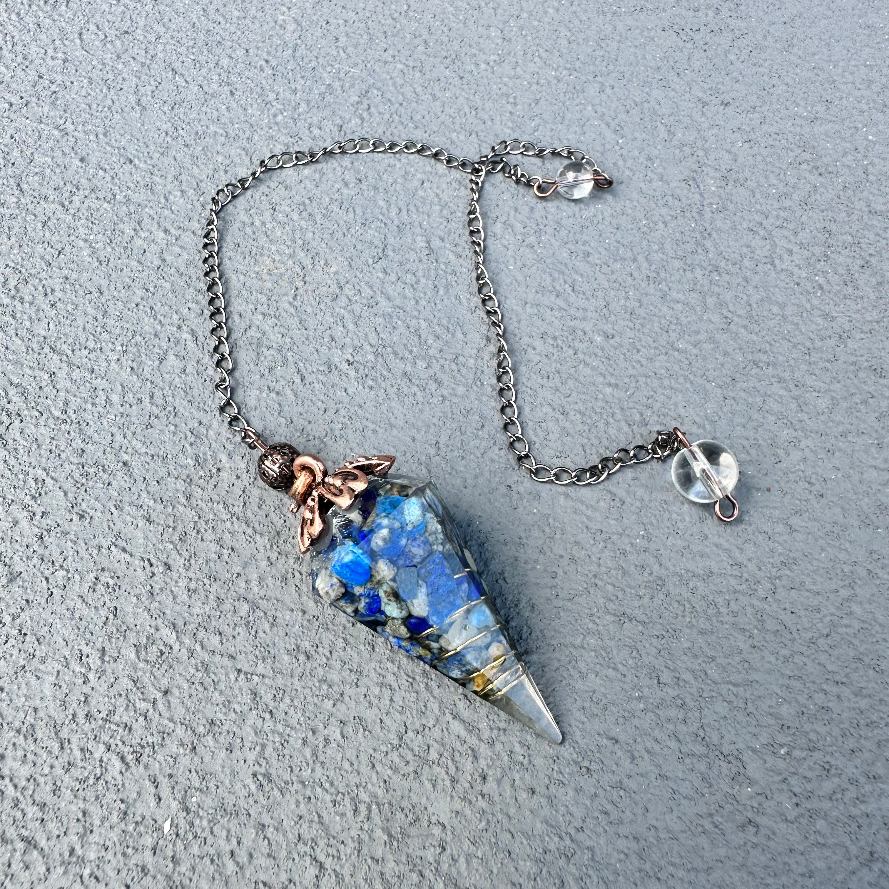 Lapis Orgonite Pendulum