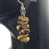 Tiger's Eye Chip Earrings