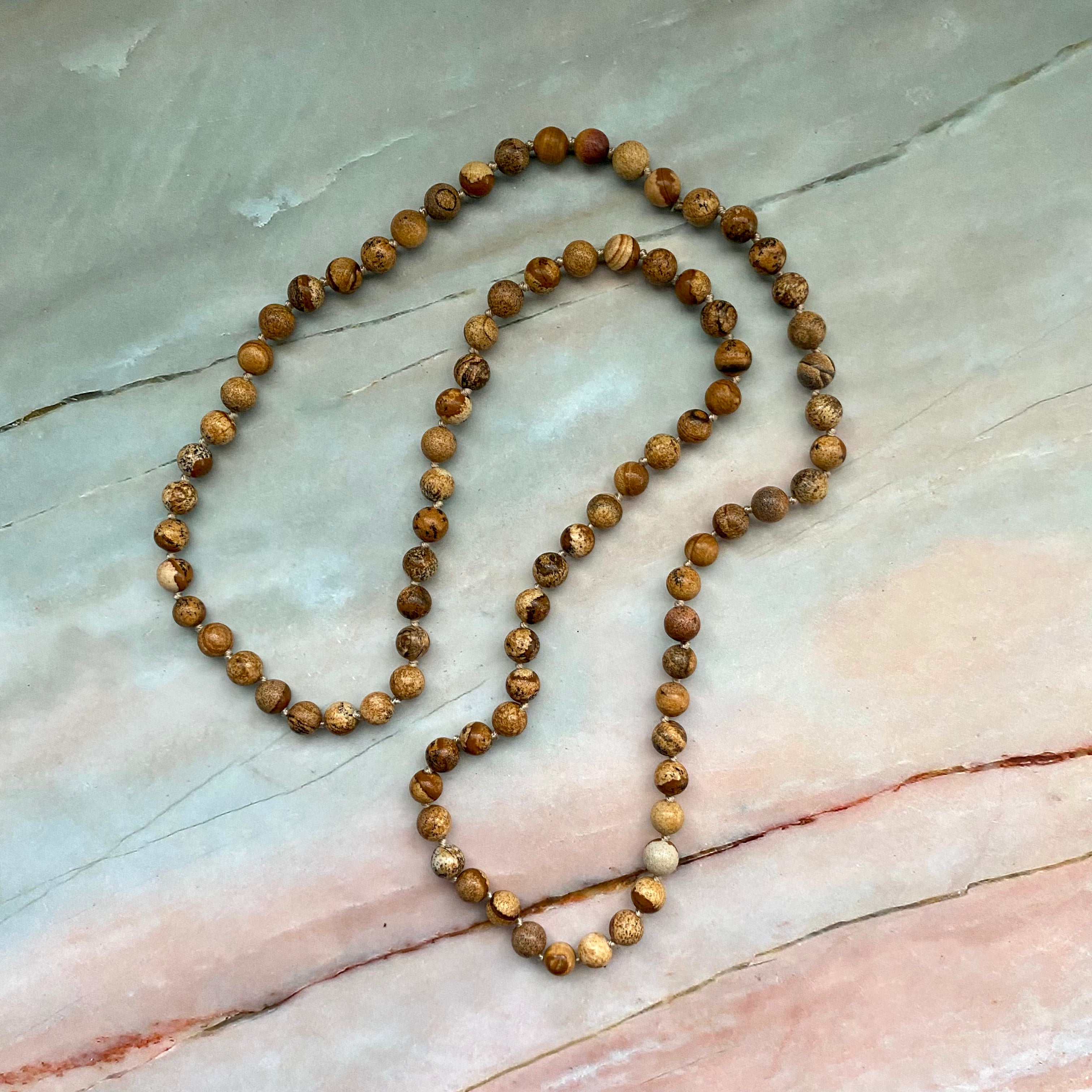 Picture Jasper Knot Necklace