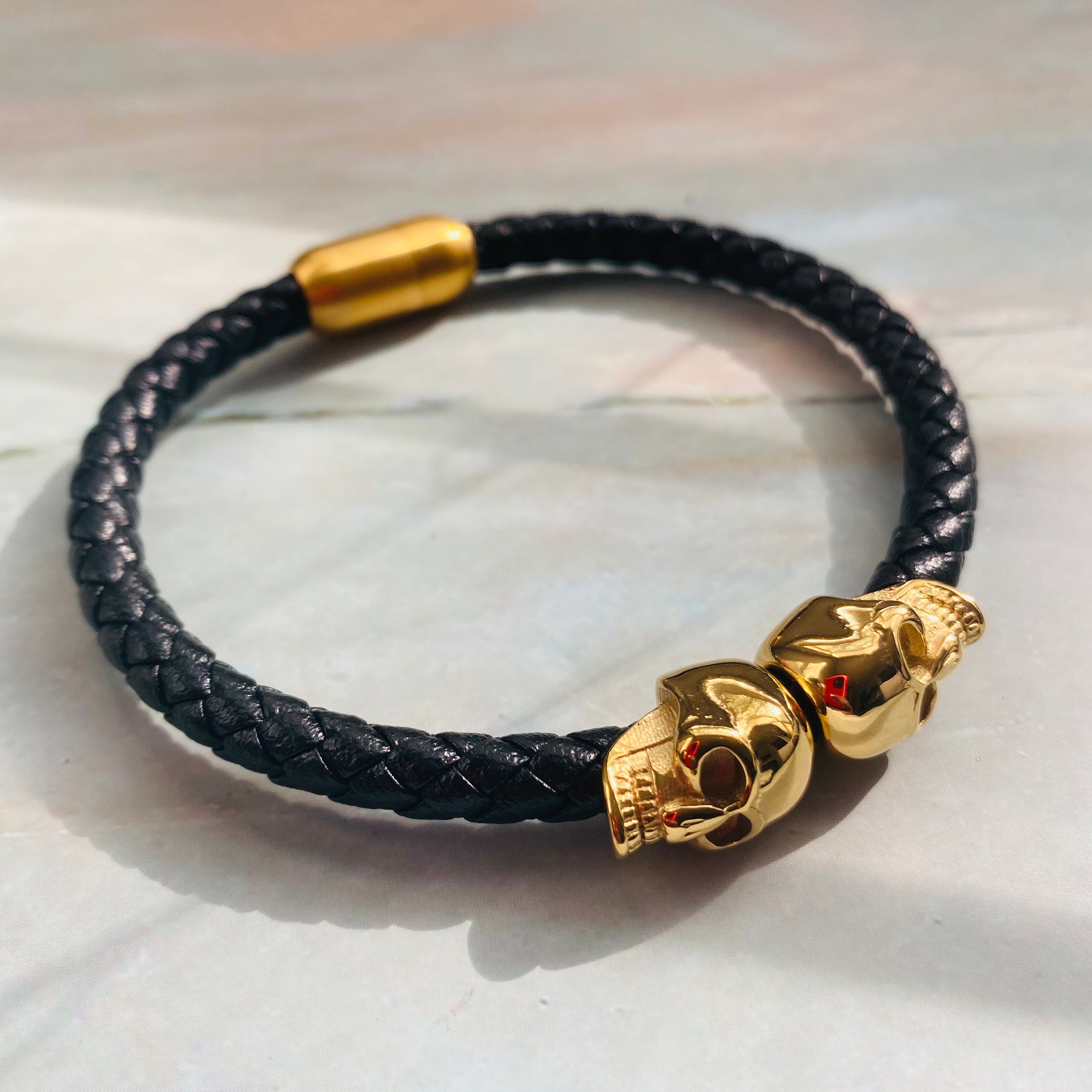 Skull Leather Bracelet