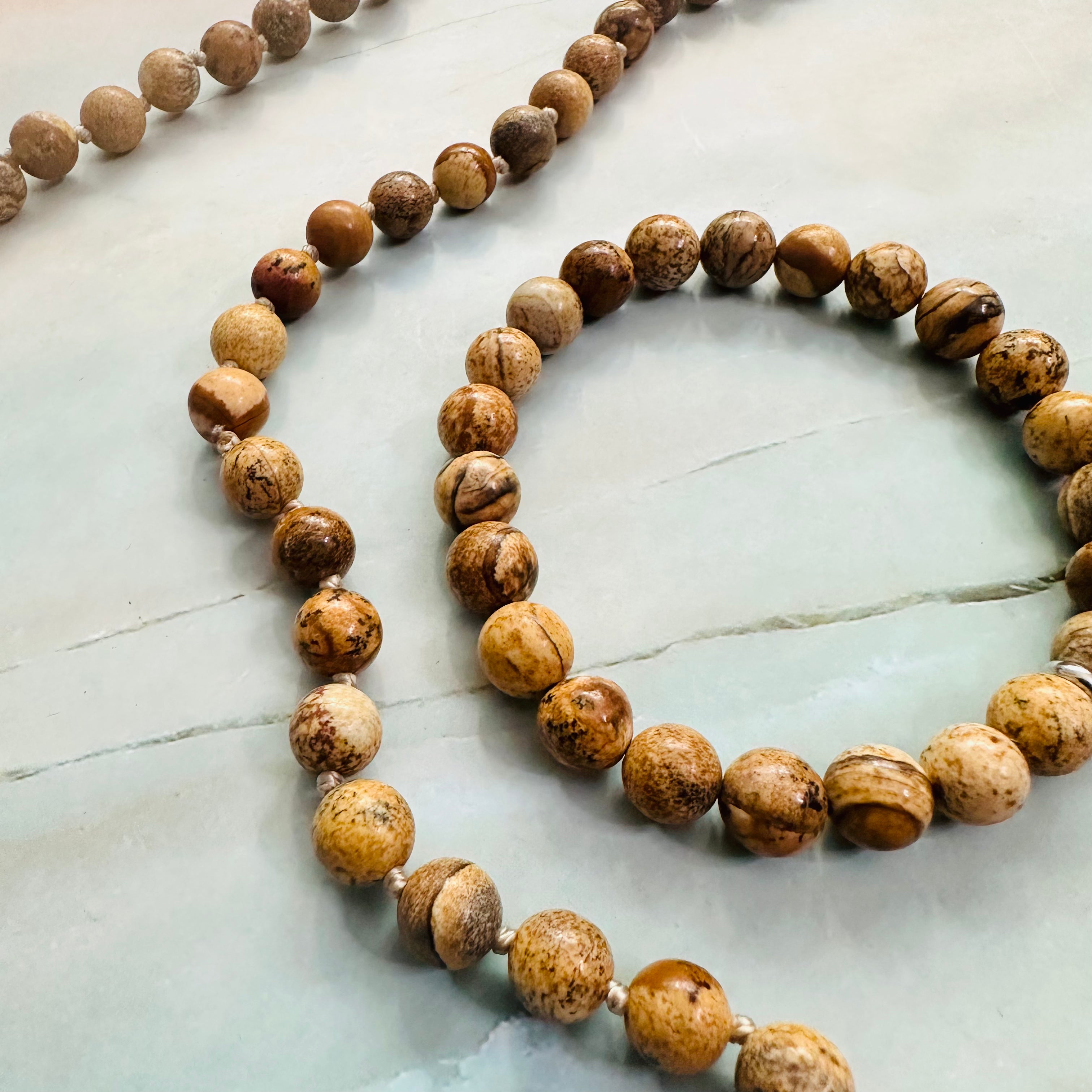 Picture Jasper Necklace Set