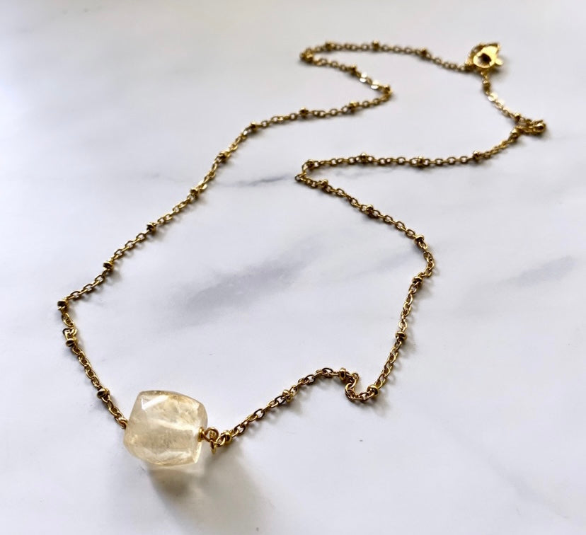 Citrine Drop Necklace