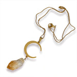 Citrine Crescent Necklace