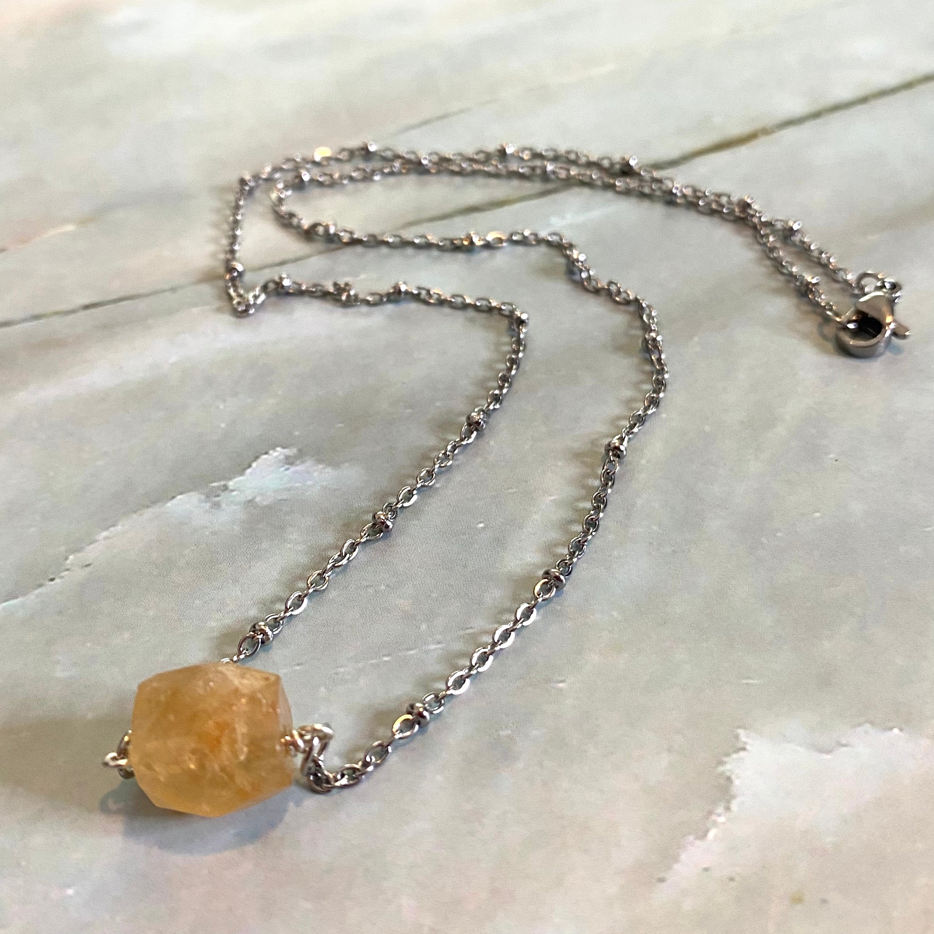 Citrine Drop Necklace