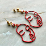 Red Visage Earrings