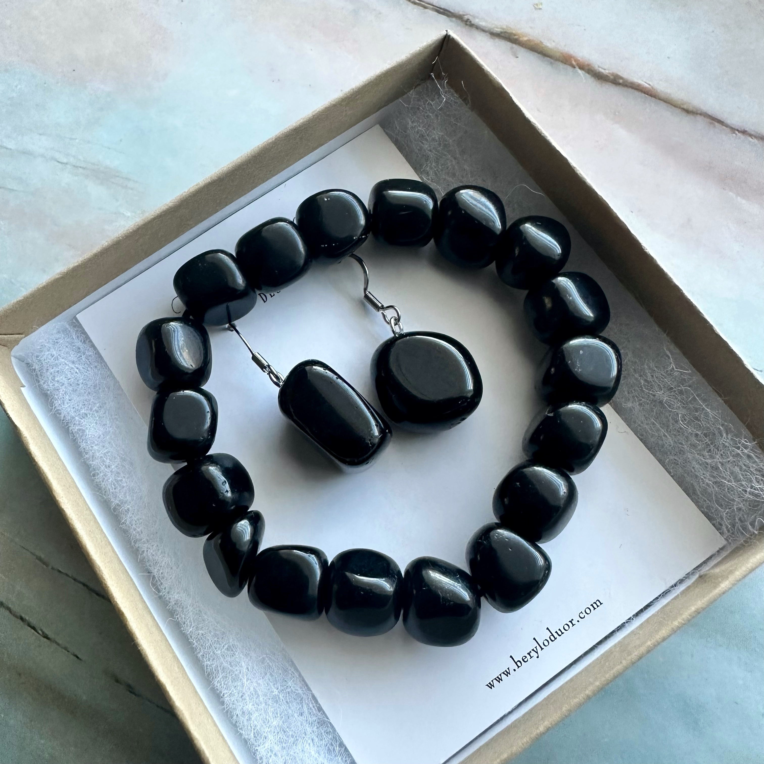 Tumbled Obsidian Set