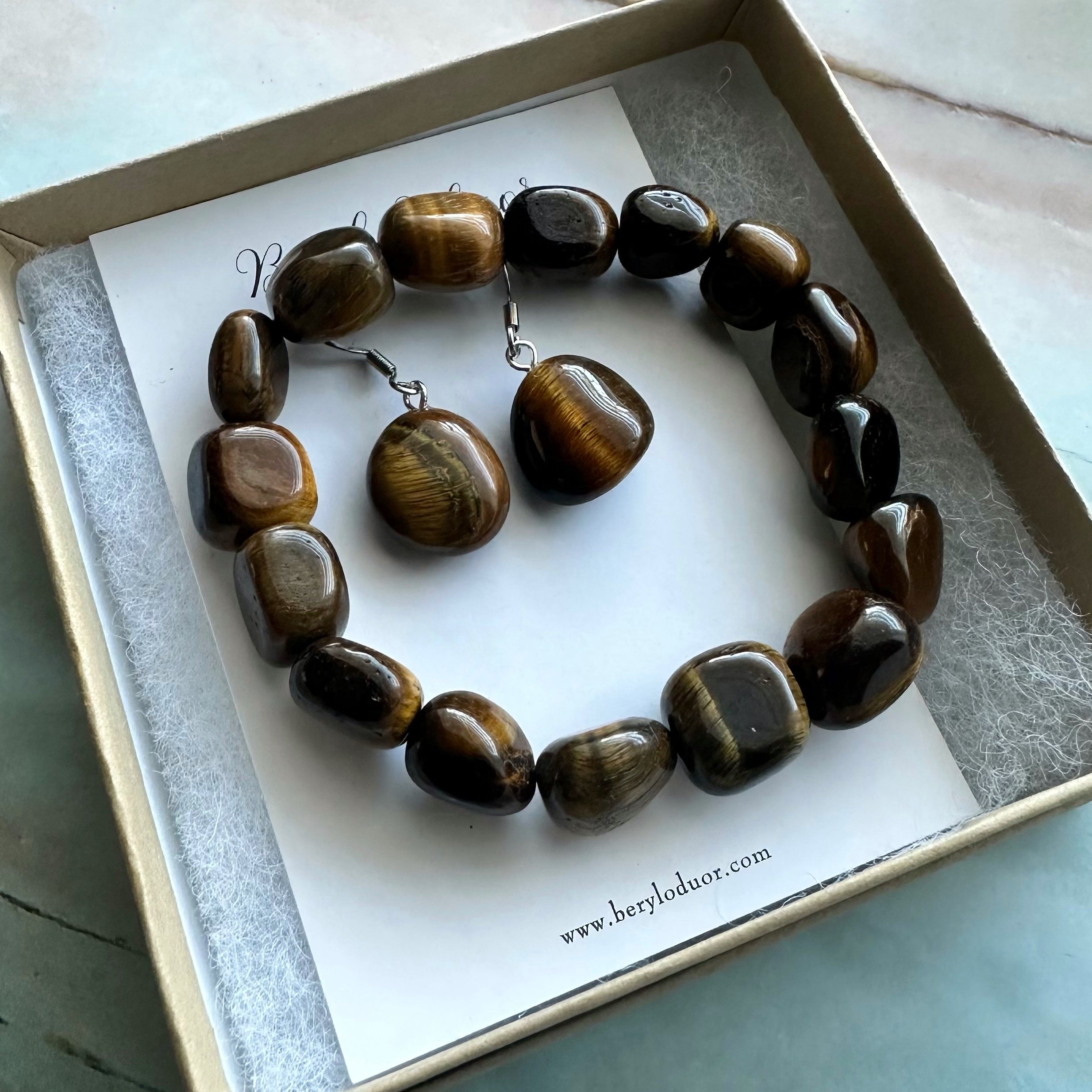 Tumbled Tiger Eye Set