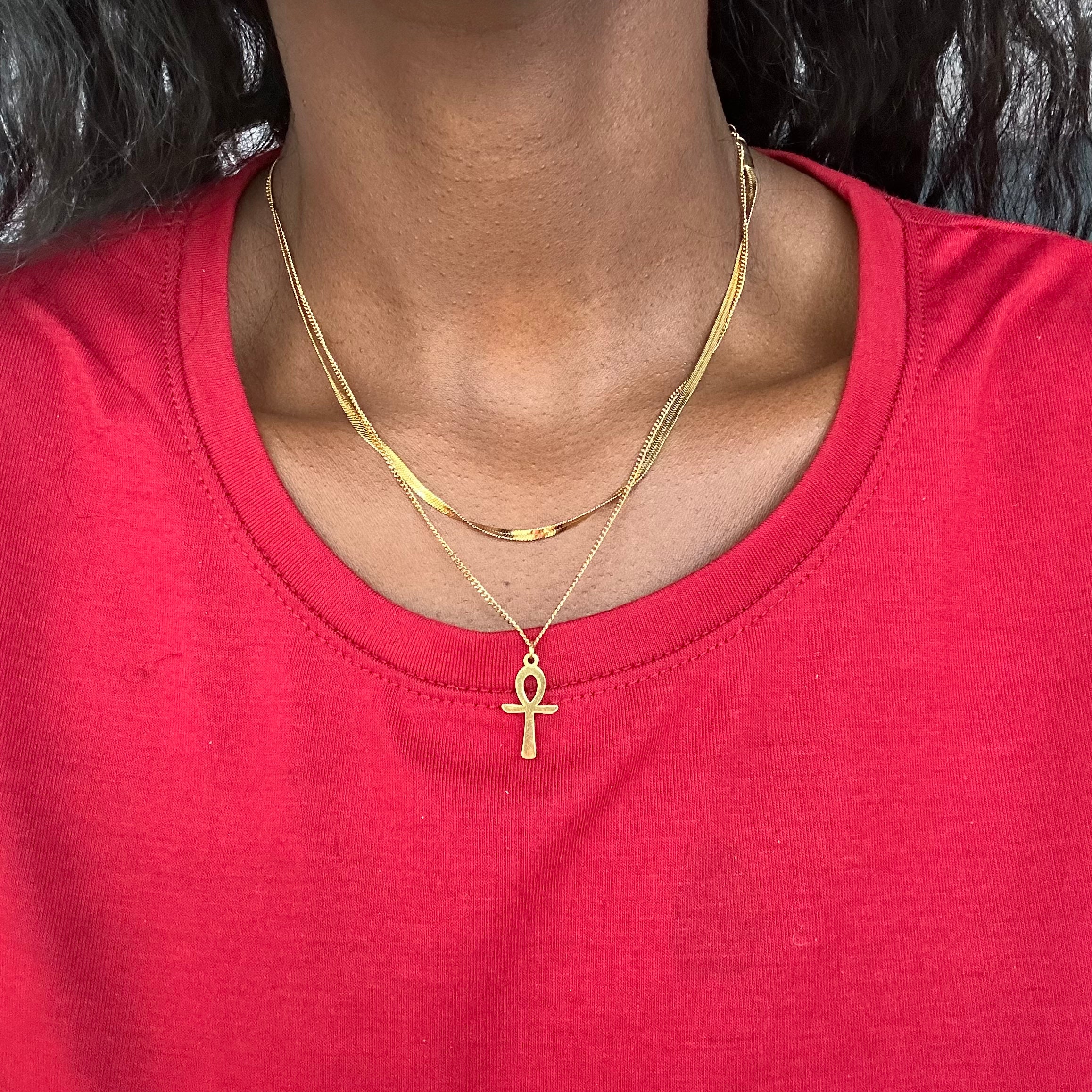 Ankh Layered Necklace