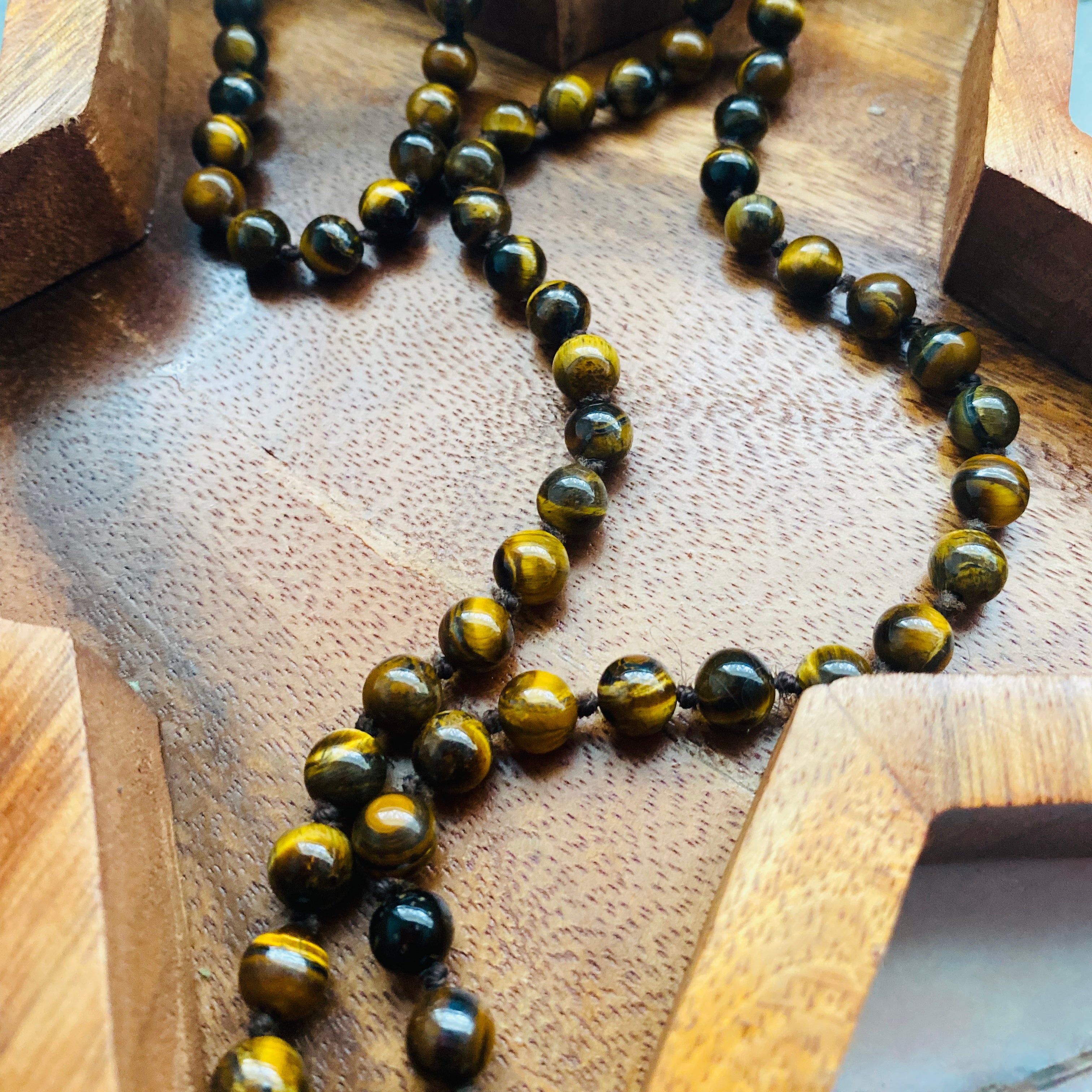Tigers Eye Knot Necklace