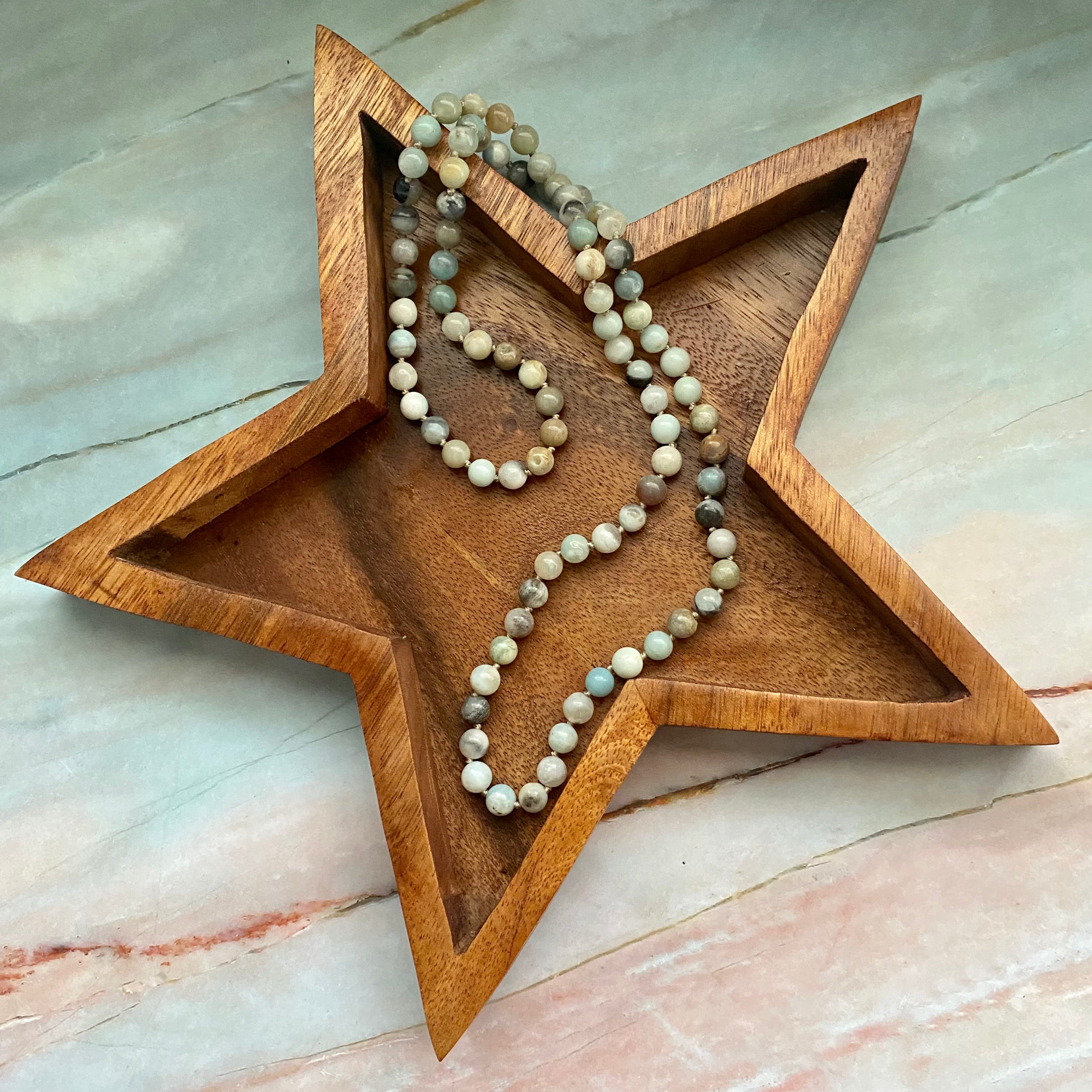 Amazonite Knot Necklace