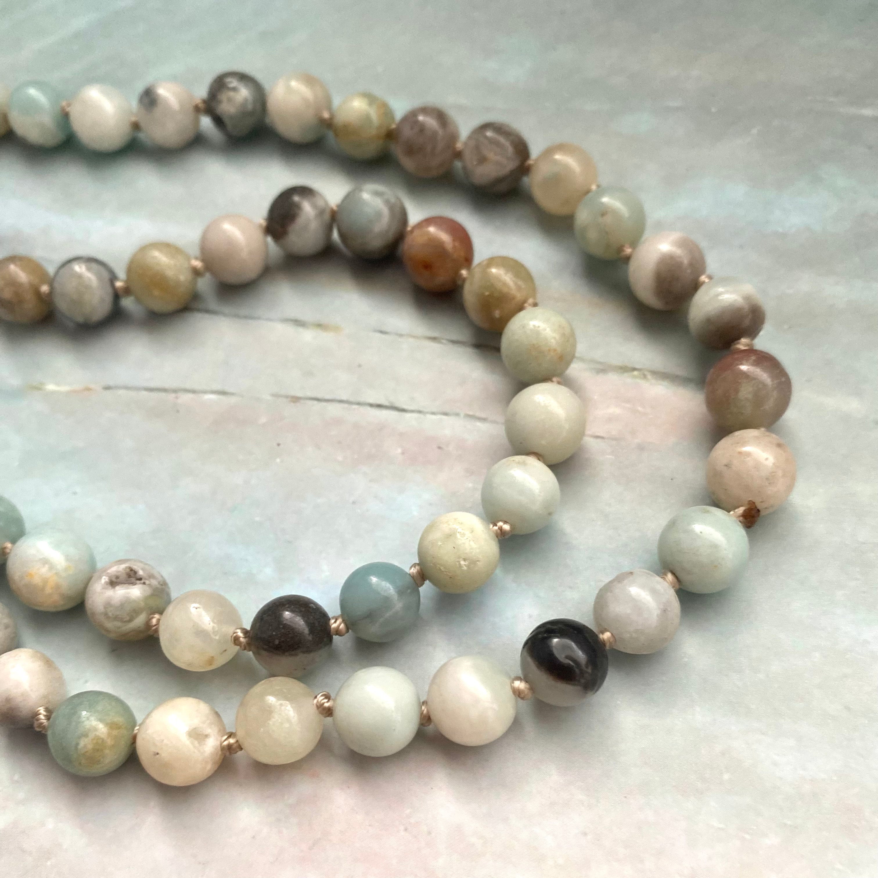 Amazonite Knot Necklace