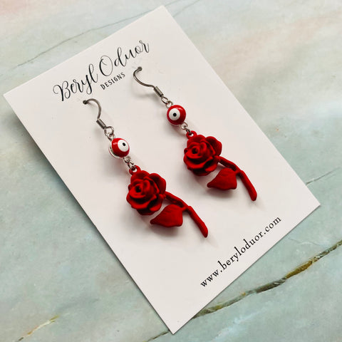 Rose-Eye Earrings
