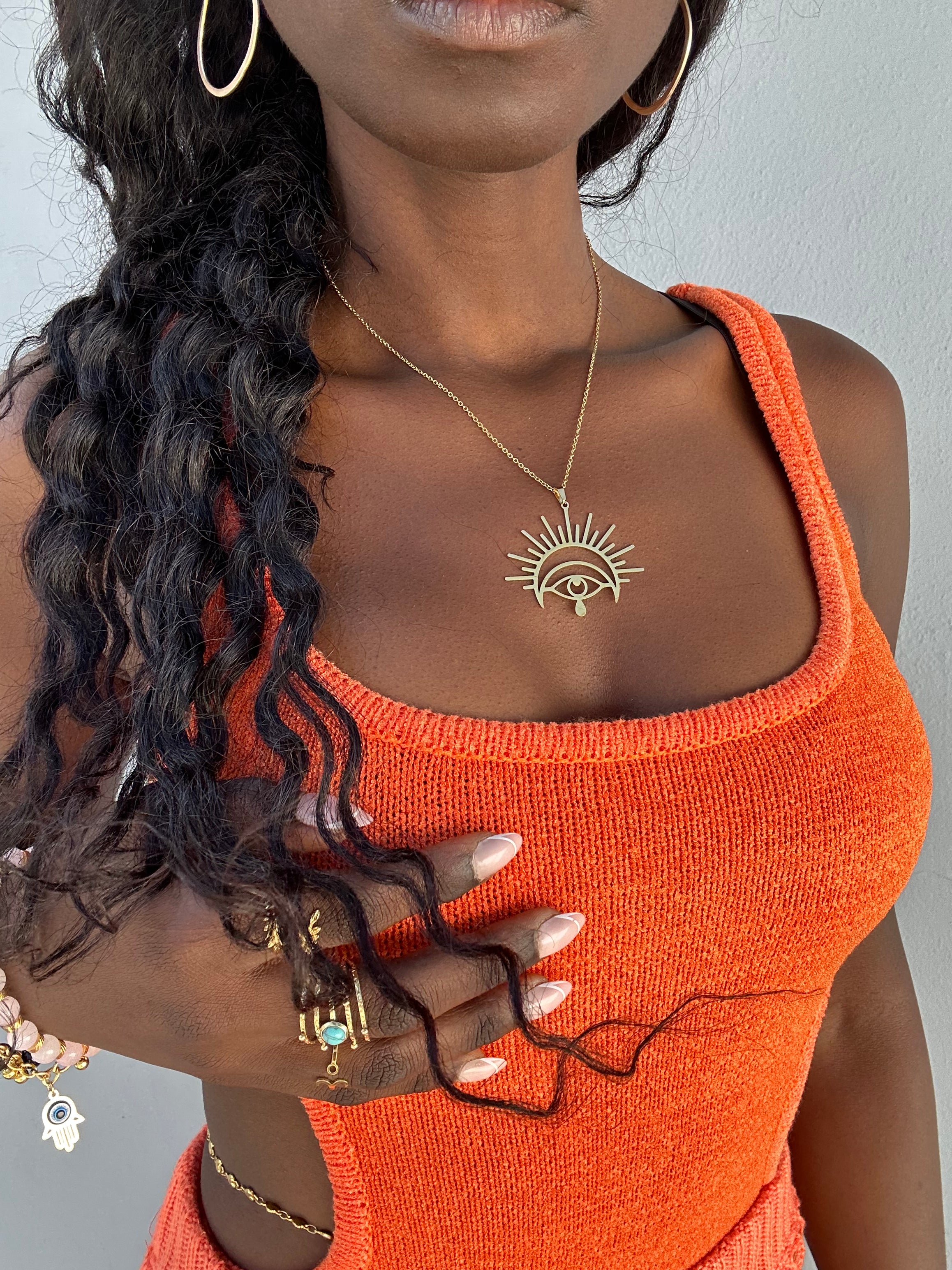 Evil Eye Sun Necklace