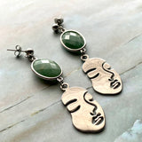 Aventurine Visage Earrings