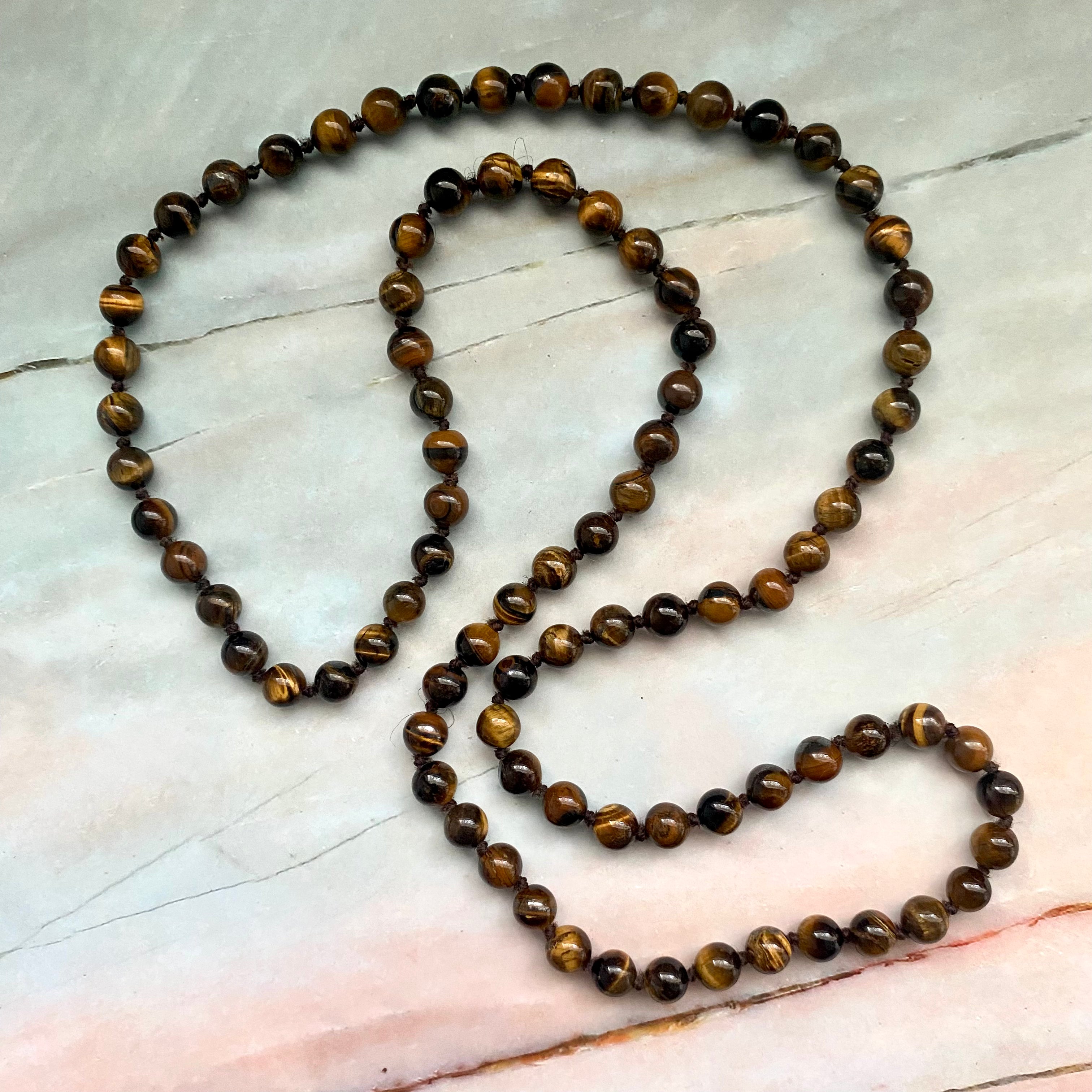 Tigers Eye Knot Necklace