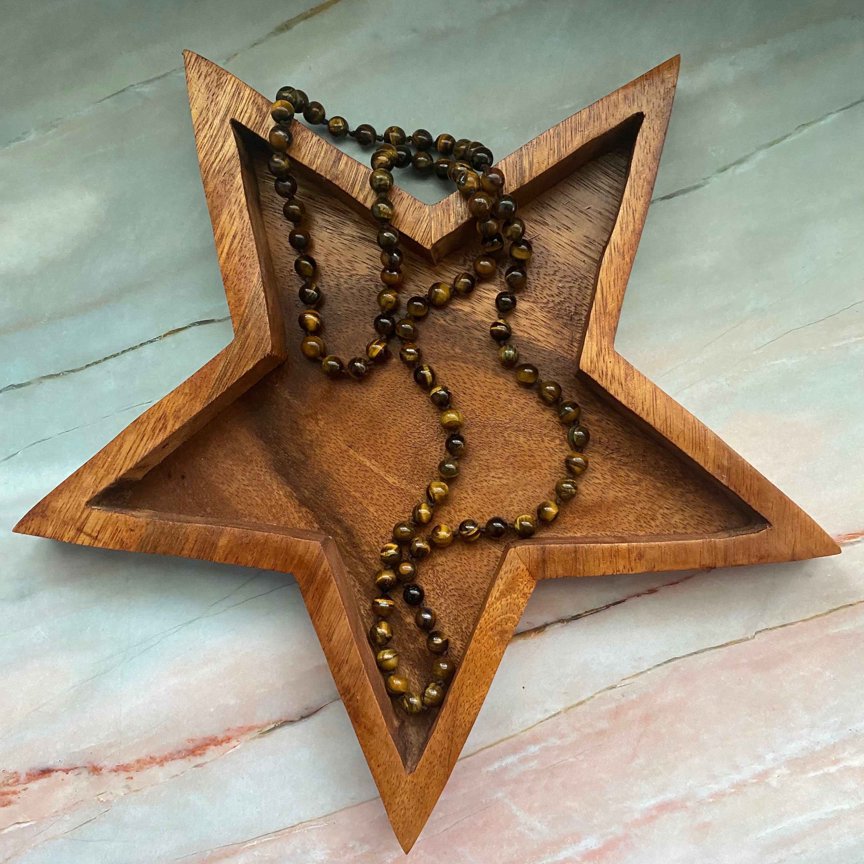 Tigers Eye Knot Necklace