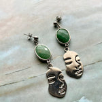 Aventurine Visage Earrings