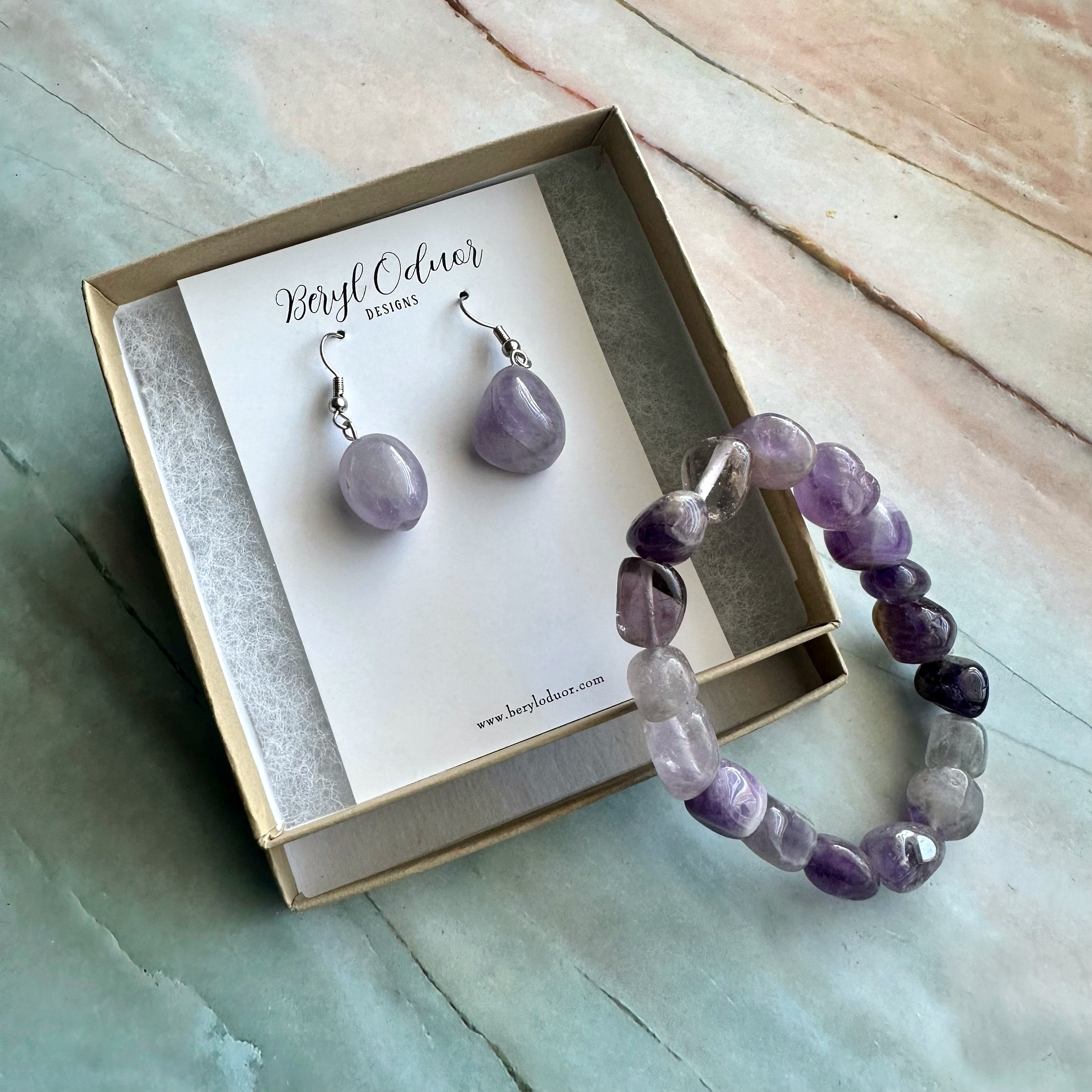 Tumbled Amethyst Set