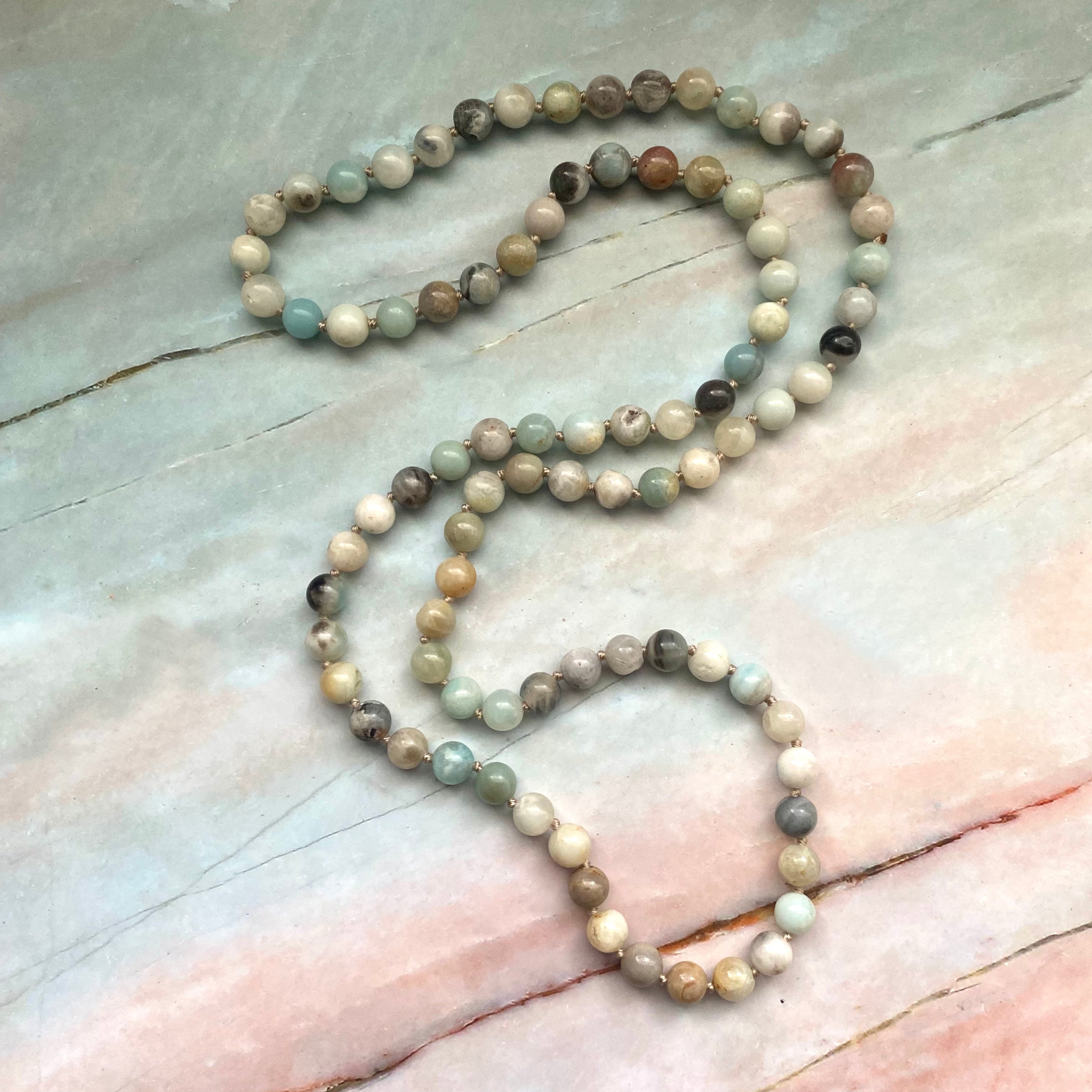 Amazonite Knot Necklace