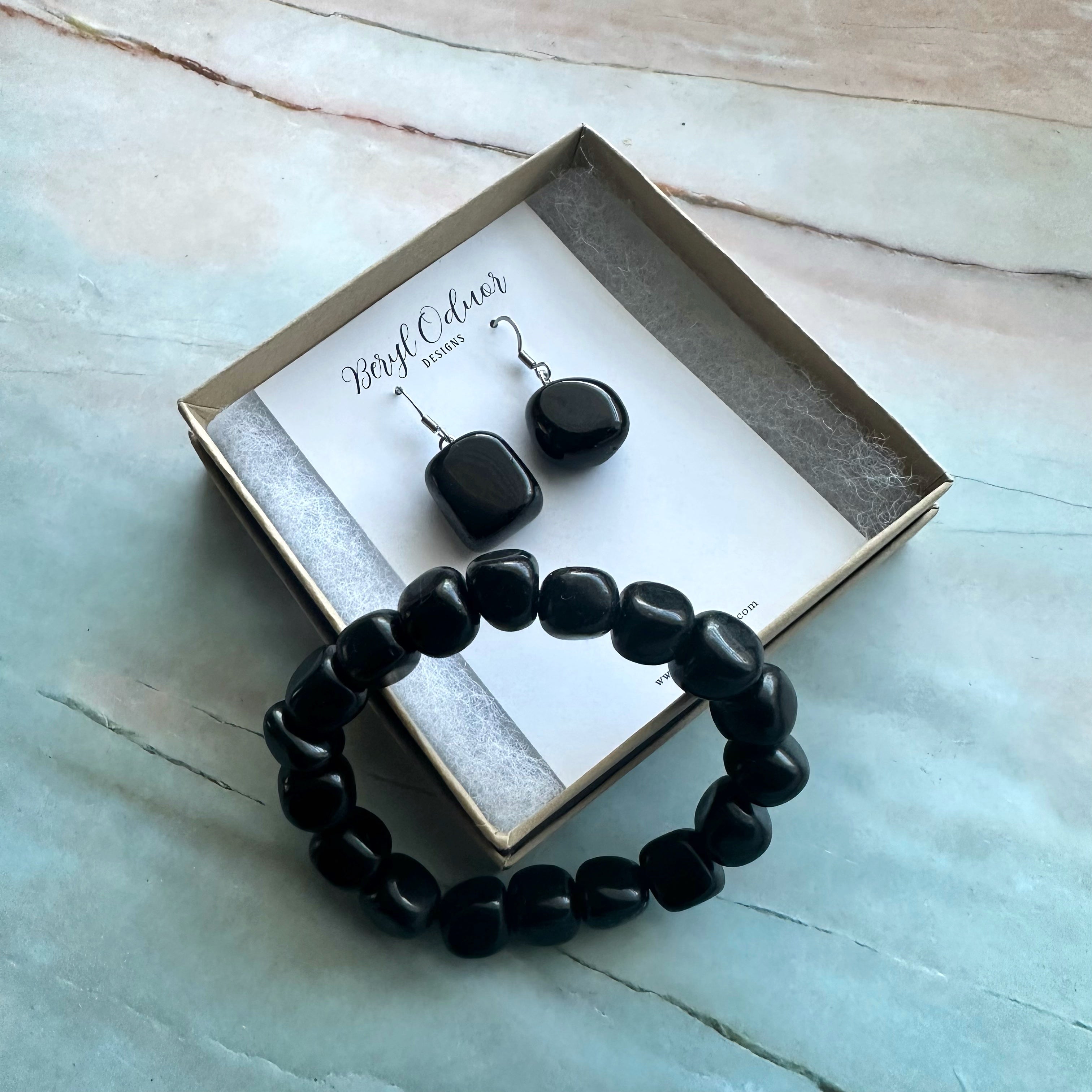 Tumbled Obsidian Set