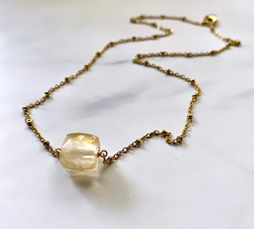 Citrine Drop Necklace