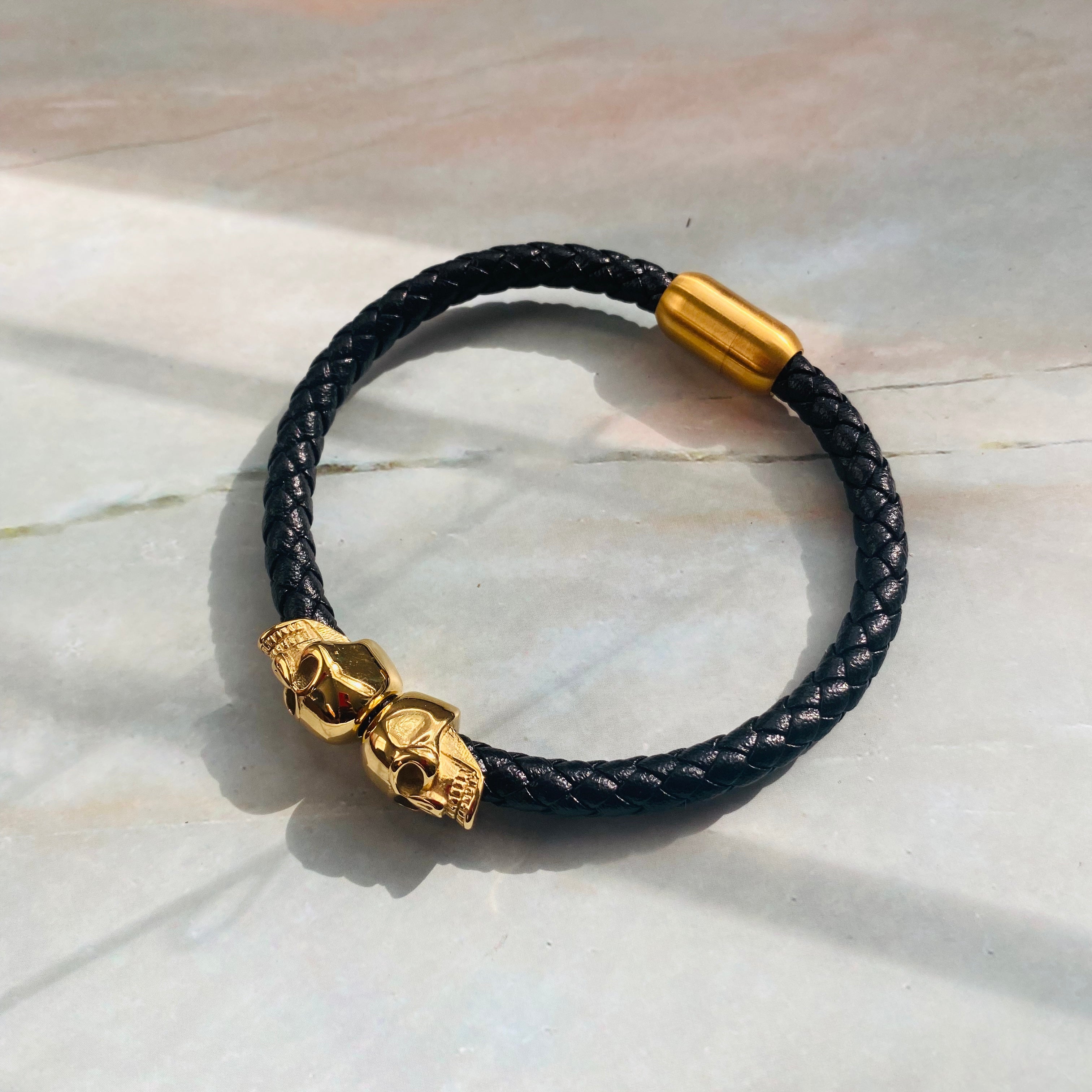 Skull Leather Bracelet