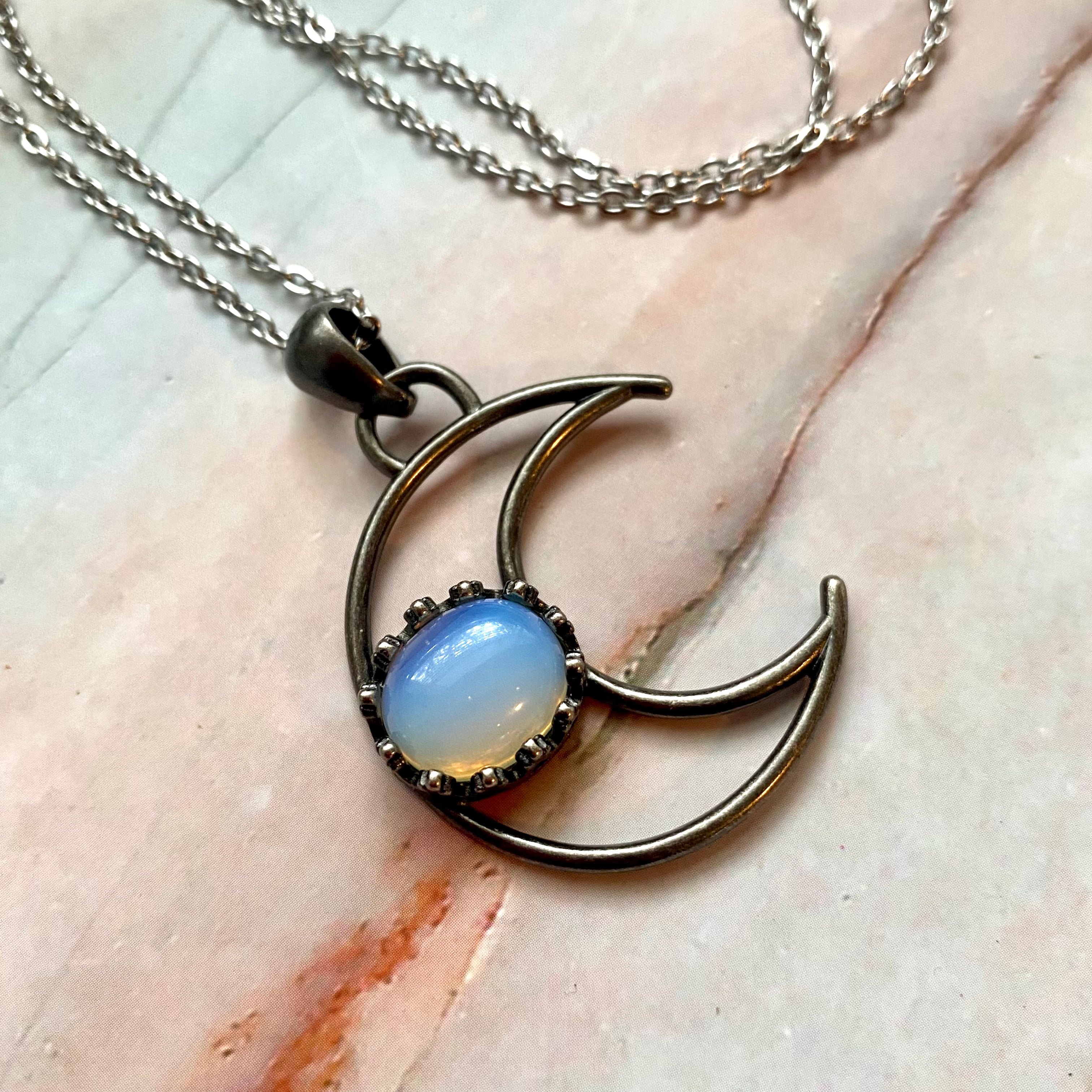 Stone Moon Necklace